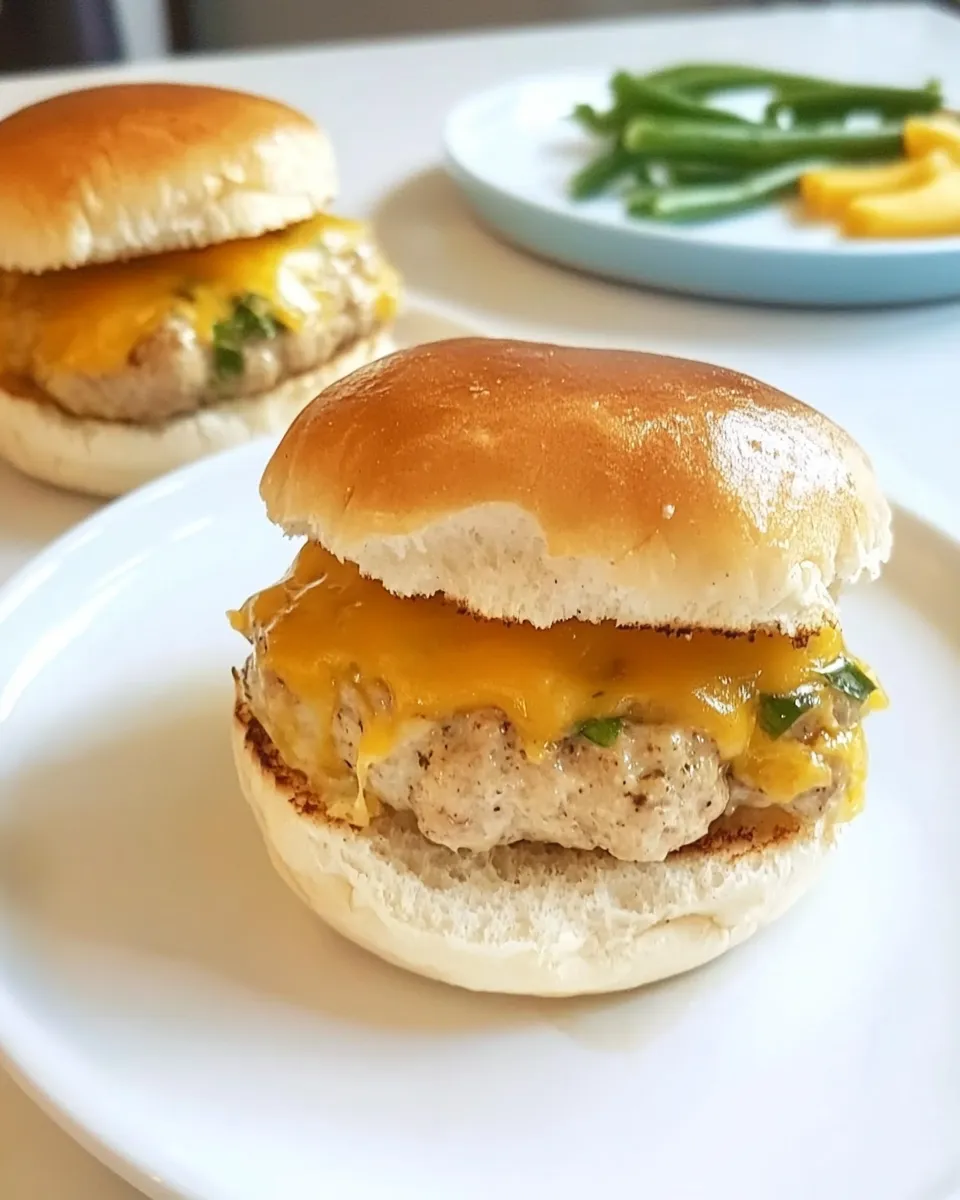 delicious Mini Turkey Burger Sliders With Cheese Recipe shot