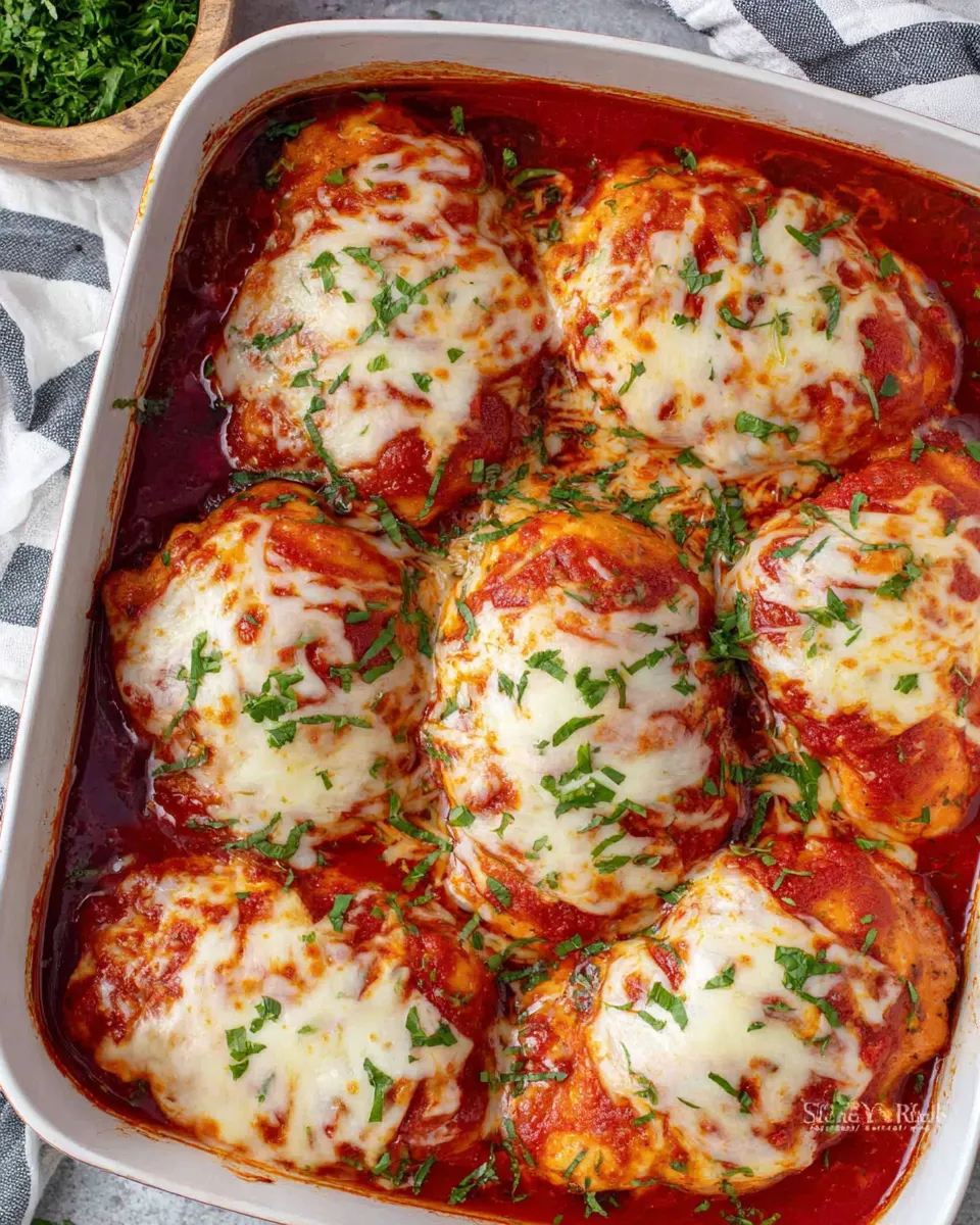 Easy Mozzarella Chicken food shot