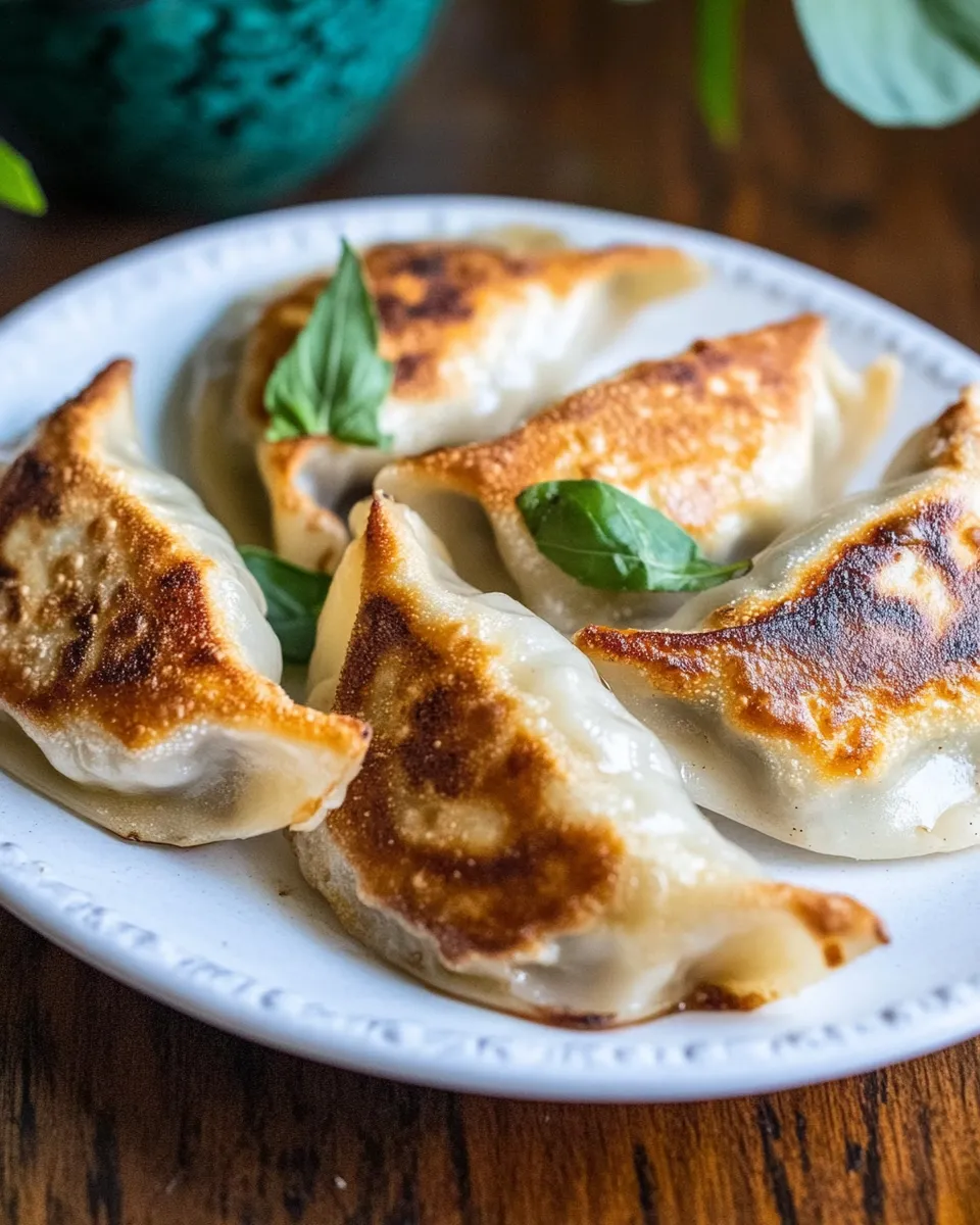 Easy Mushroom Tofu Potstickers recipe photo