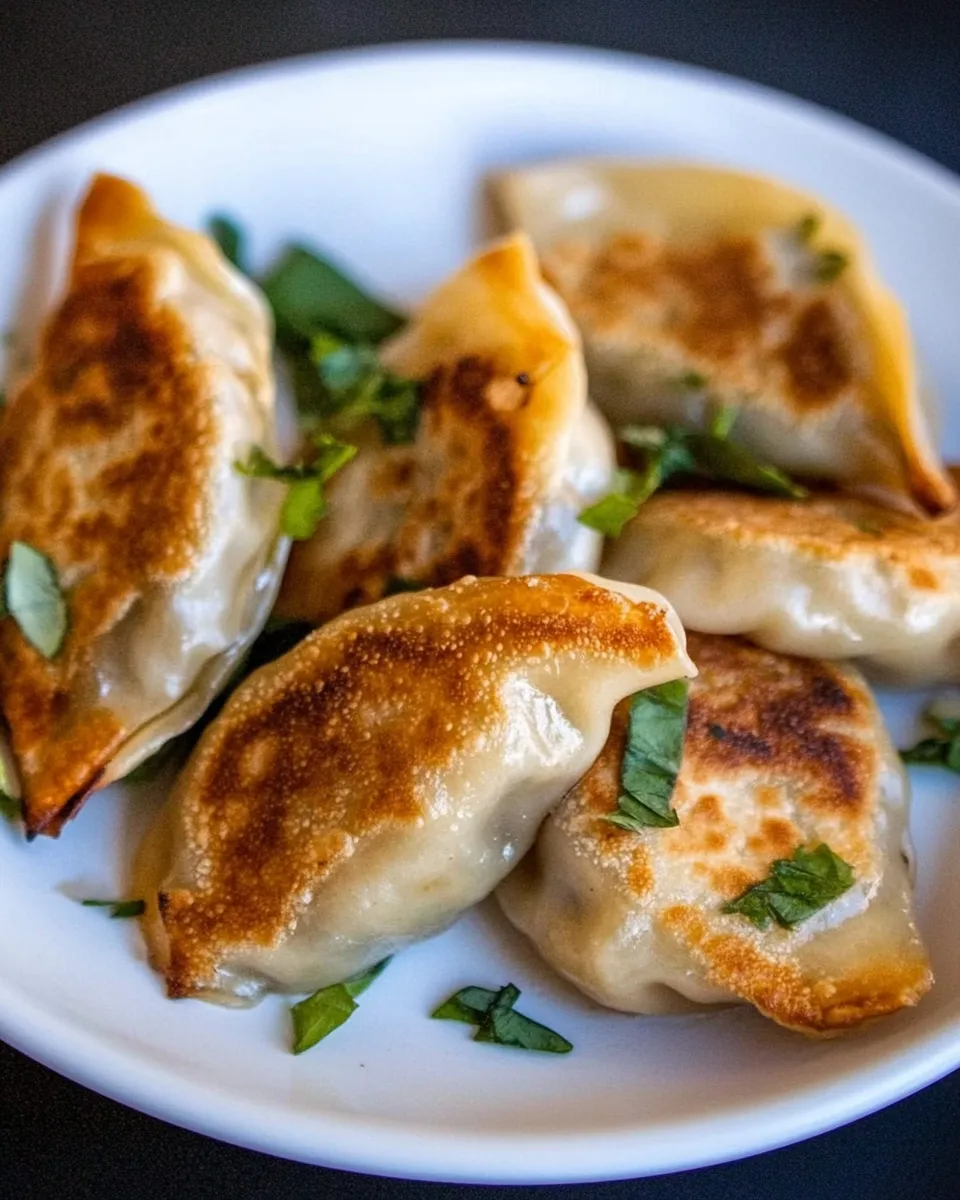 Delicious Mushroom Tofu Potstickers dish photo