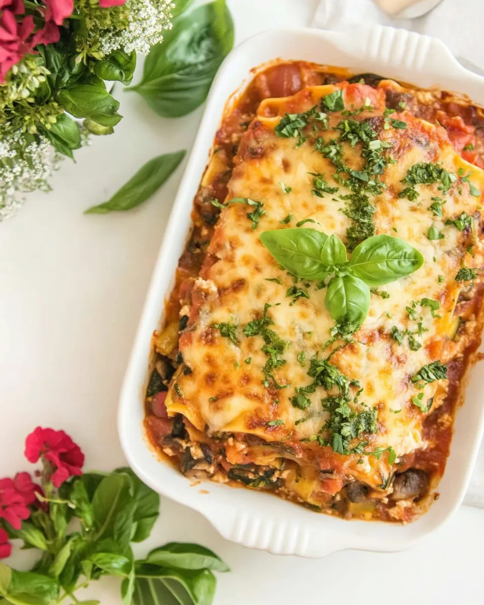 Homemade Mushroom Zucchini Lasagna photo