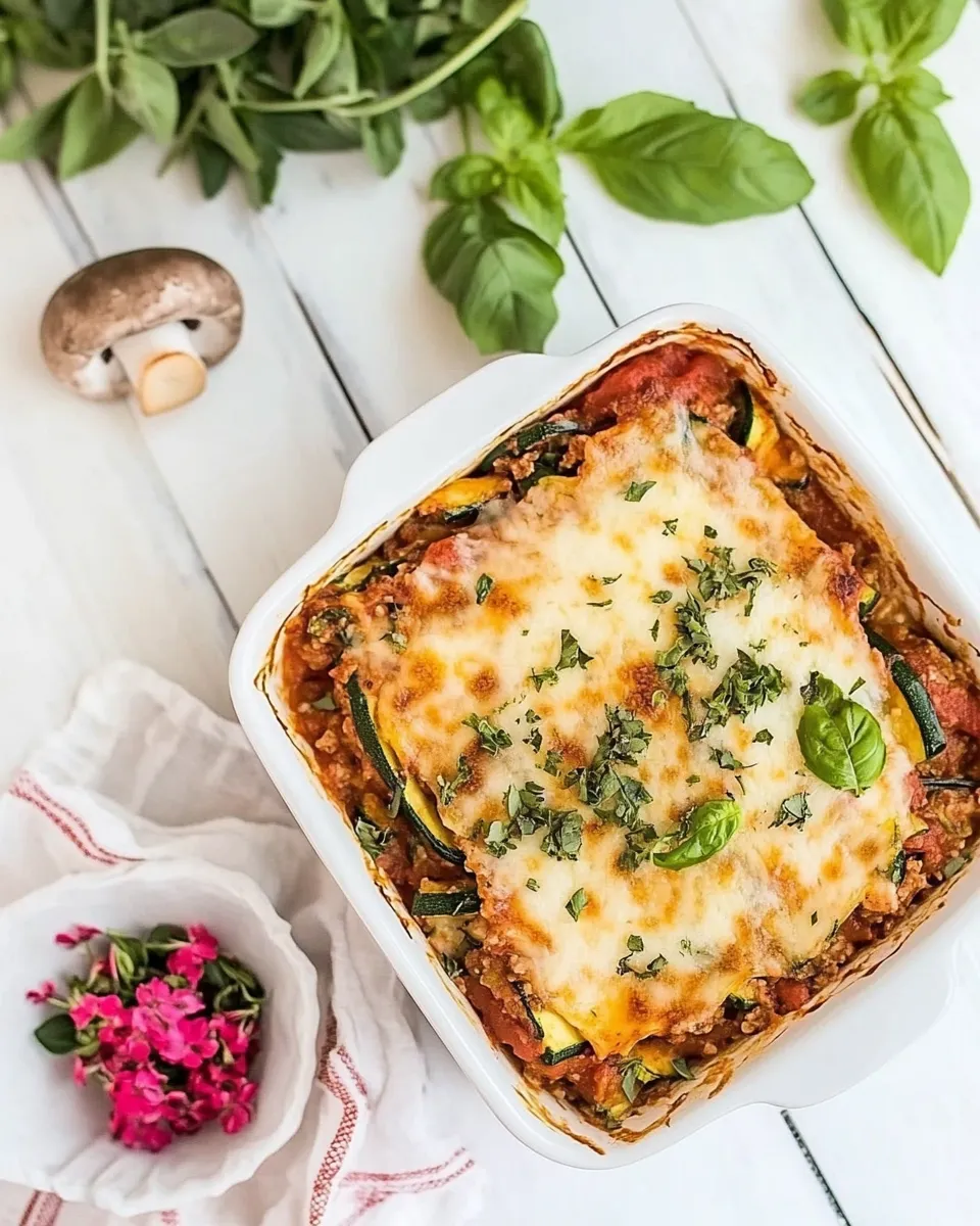 Easy Mushroom Zucchini Lasagna recipe photo