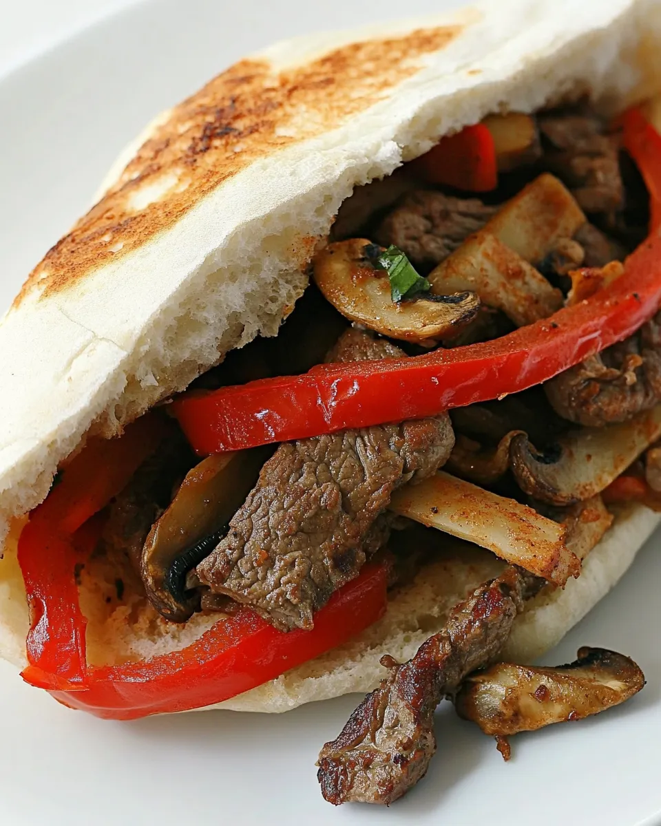 Classic Mushroom and Steak Fajita Sandwiches image