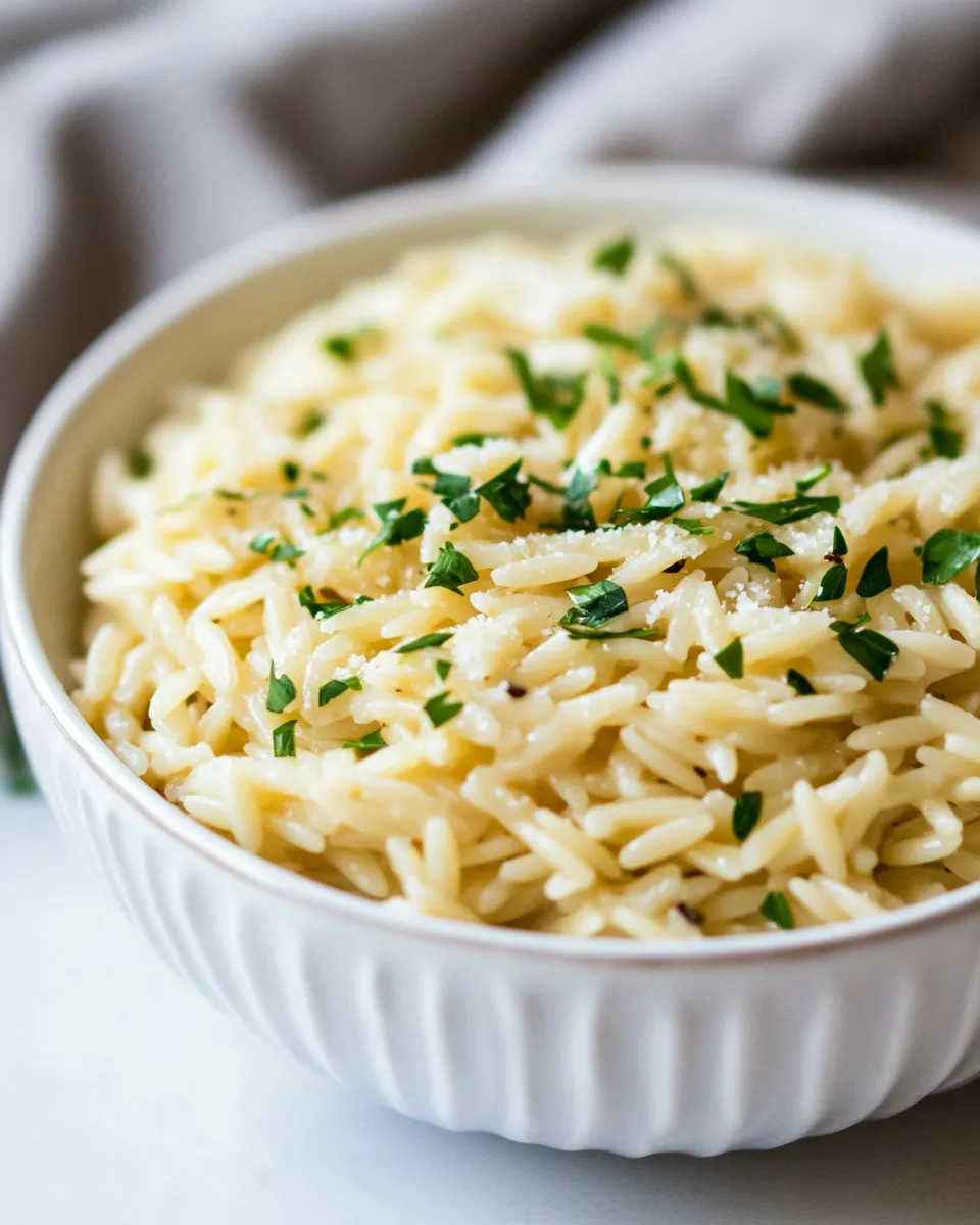 homemade My Favorite Easy Parmesan Orzo Side Dish photo