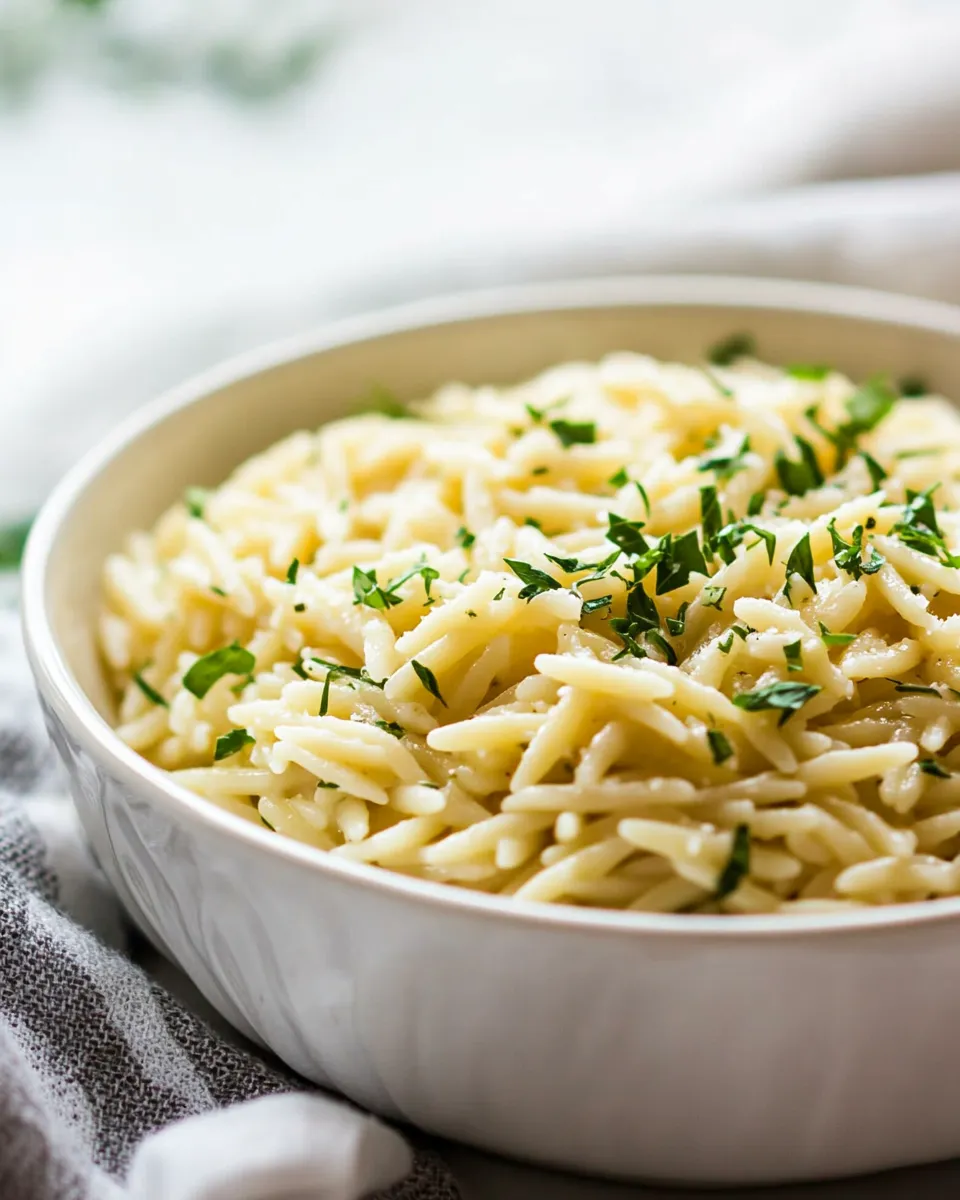 delicious My Favorite Easy Parmesan Orzo Side Dish shot