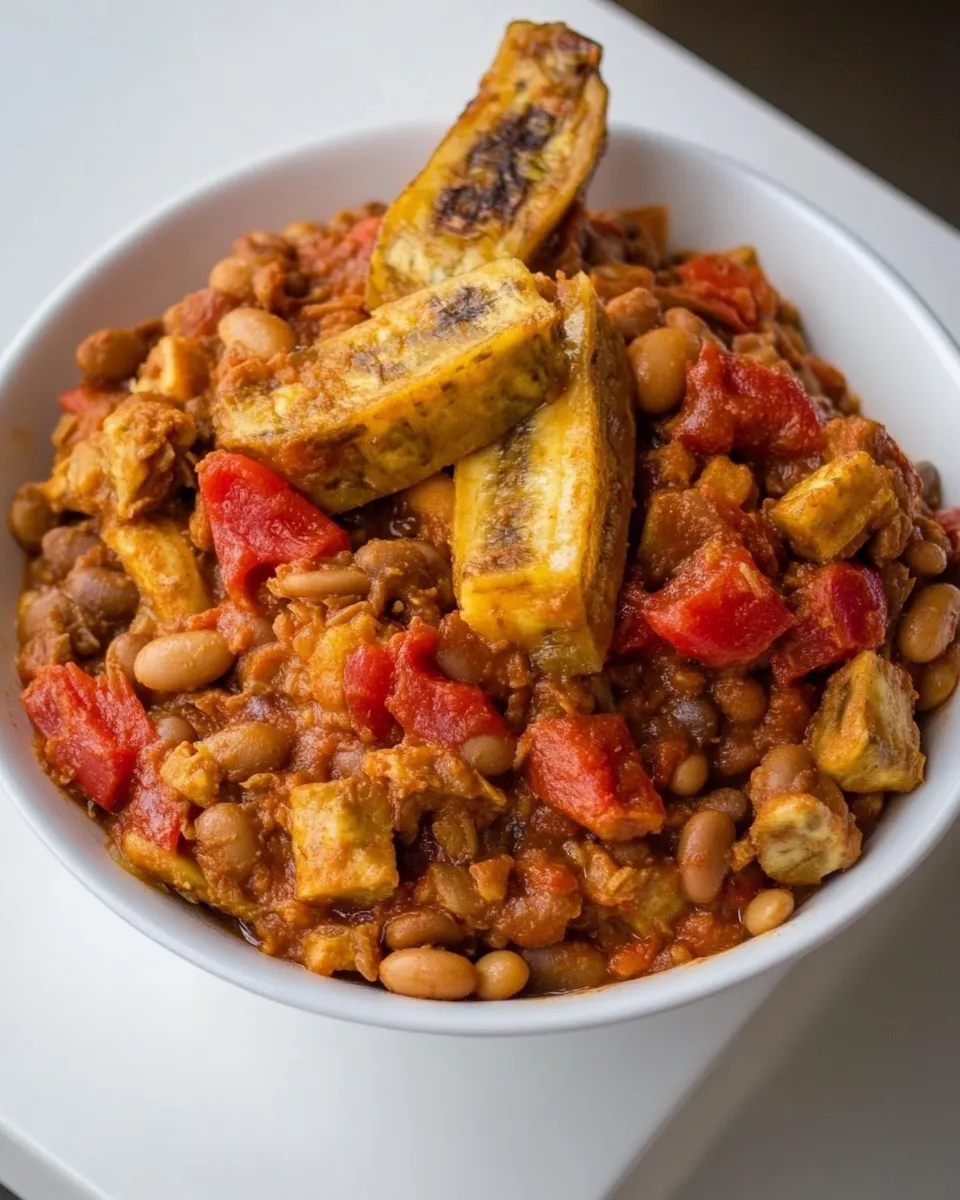 Classic Nigerian Beans & Plantain Porridge image