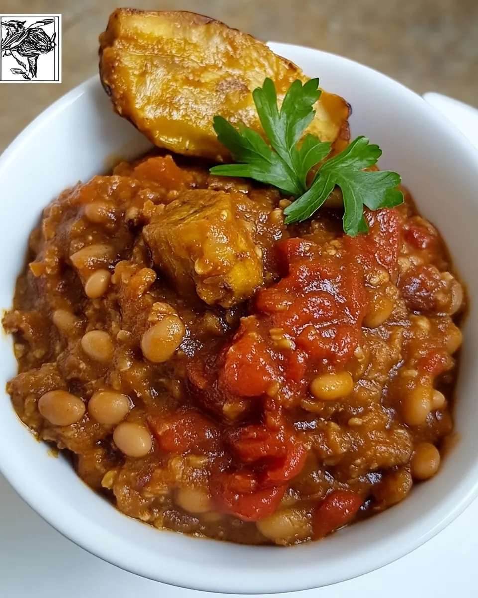 Delicious Nigerian Beans & Plantain Porridge dish photo