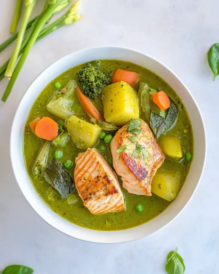 homemade Nightshade-Free AIP Green Curry with Salmon photo