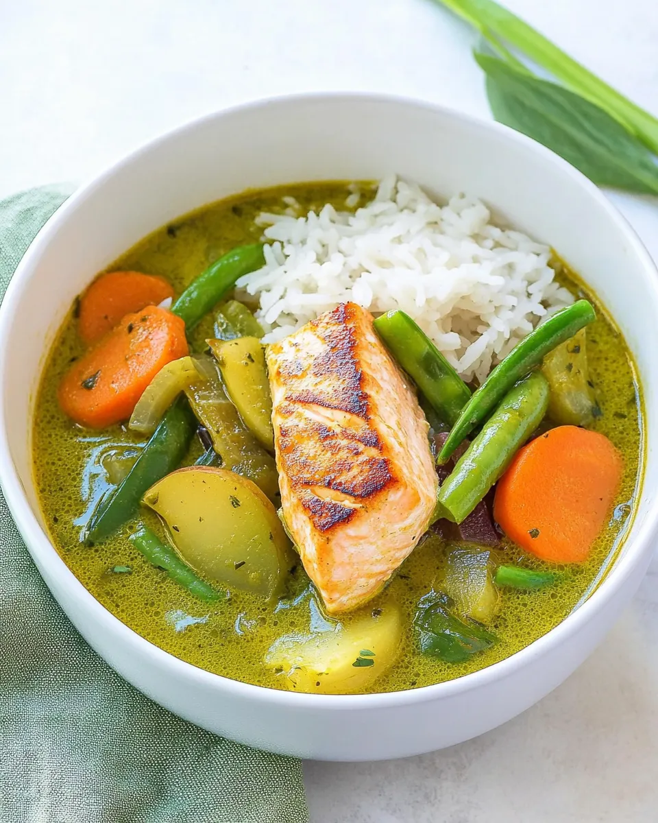 classic Nightshade-Free AIP Green Curry with Salmon image