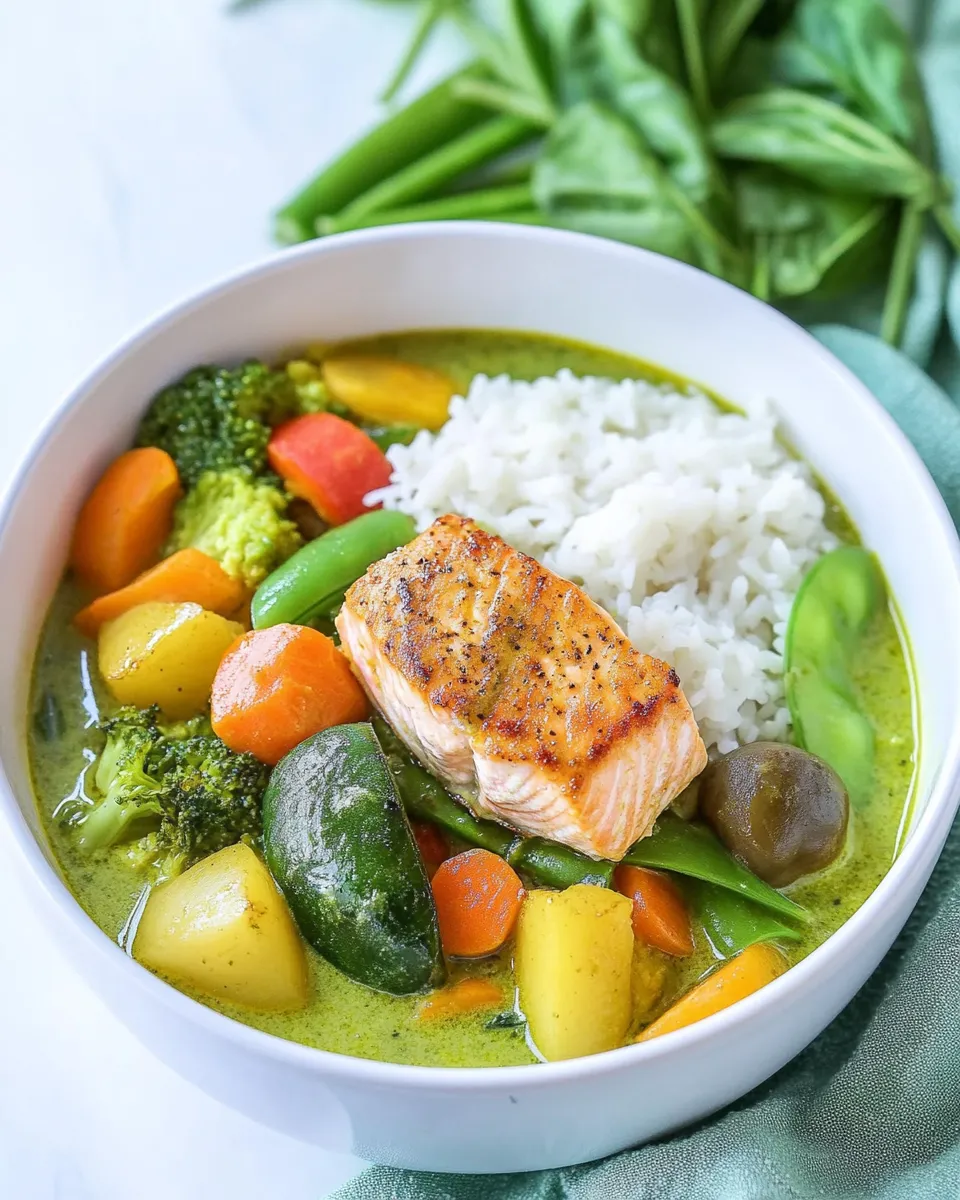 delicious Nightshade-Free AIP Green Curry with Salmon shot