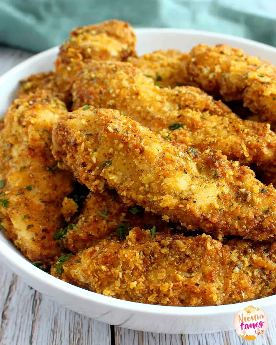 Delicious Ninja Foodi Chicken Tenders plate image