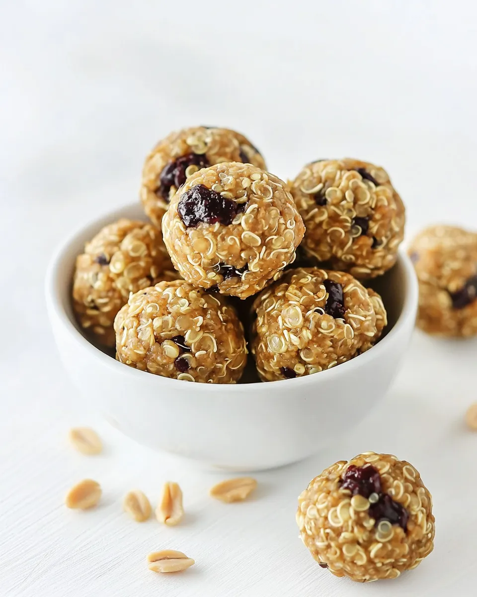 classic No Bake Peanut Butter Quinoa Energy Balls image