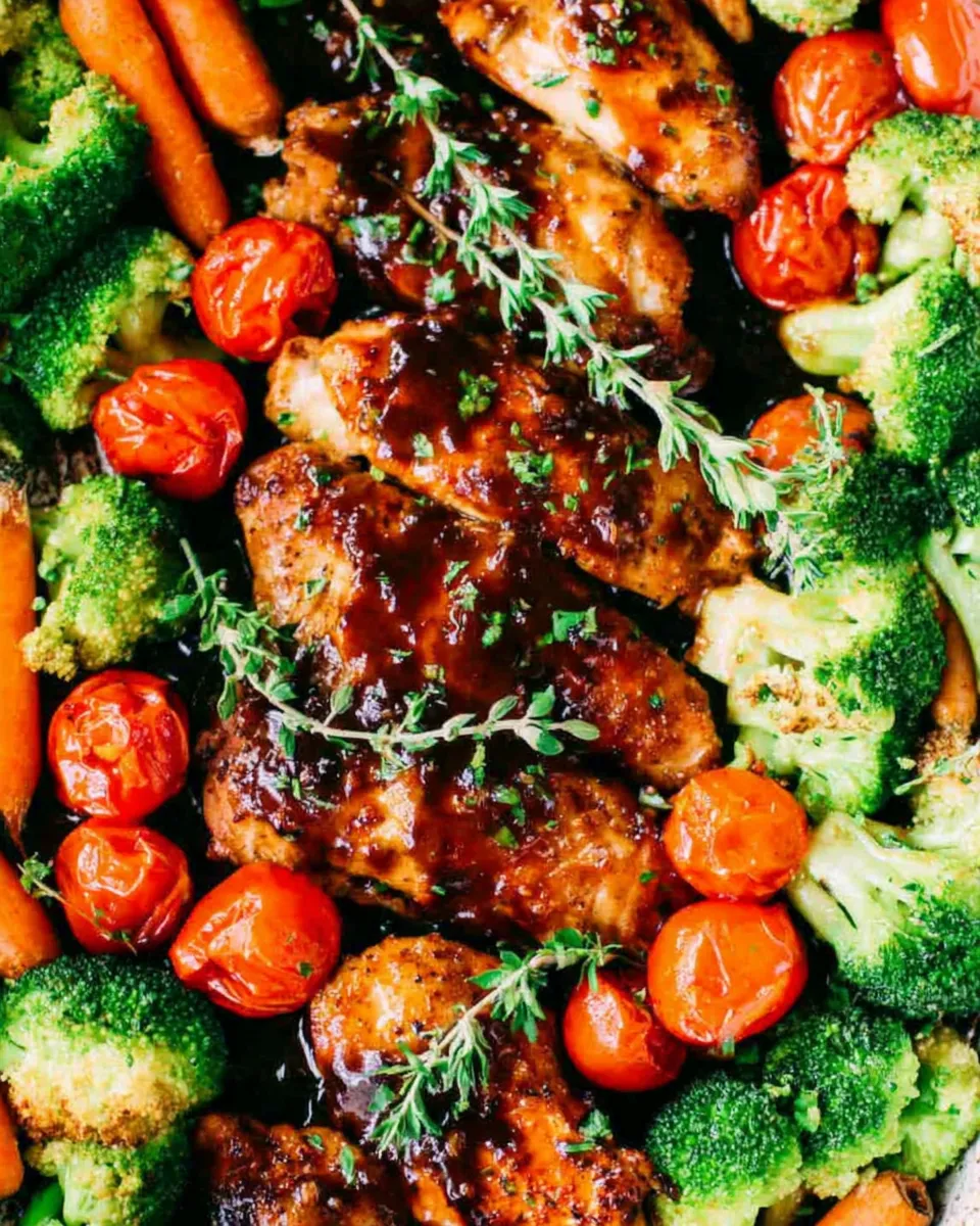 Classic ONE PAN Balsamic Chicken and Veggies image