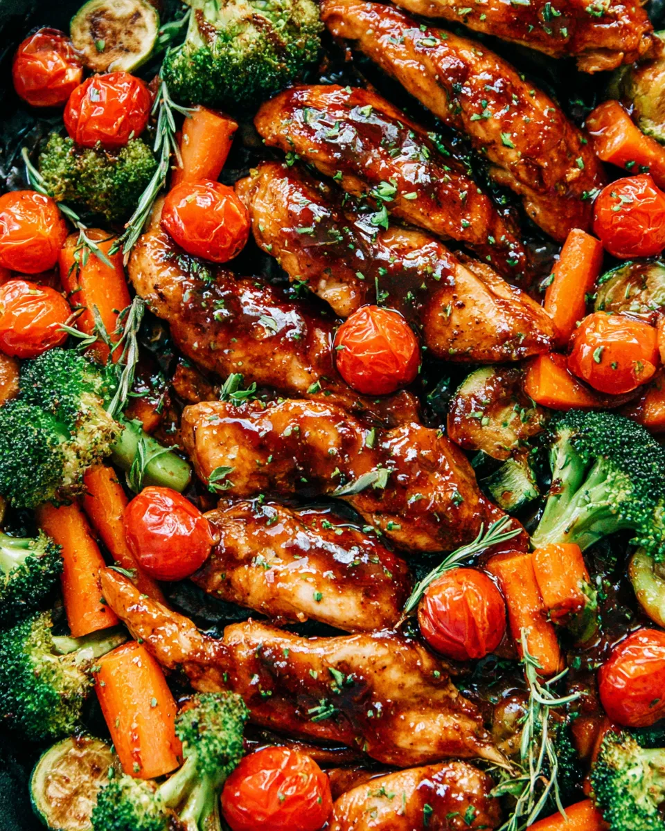 Delicious ONE PAN Balsamic Chicken and Veggies dish photo