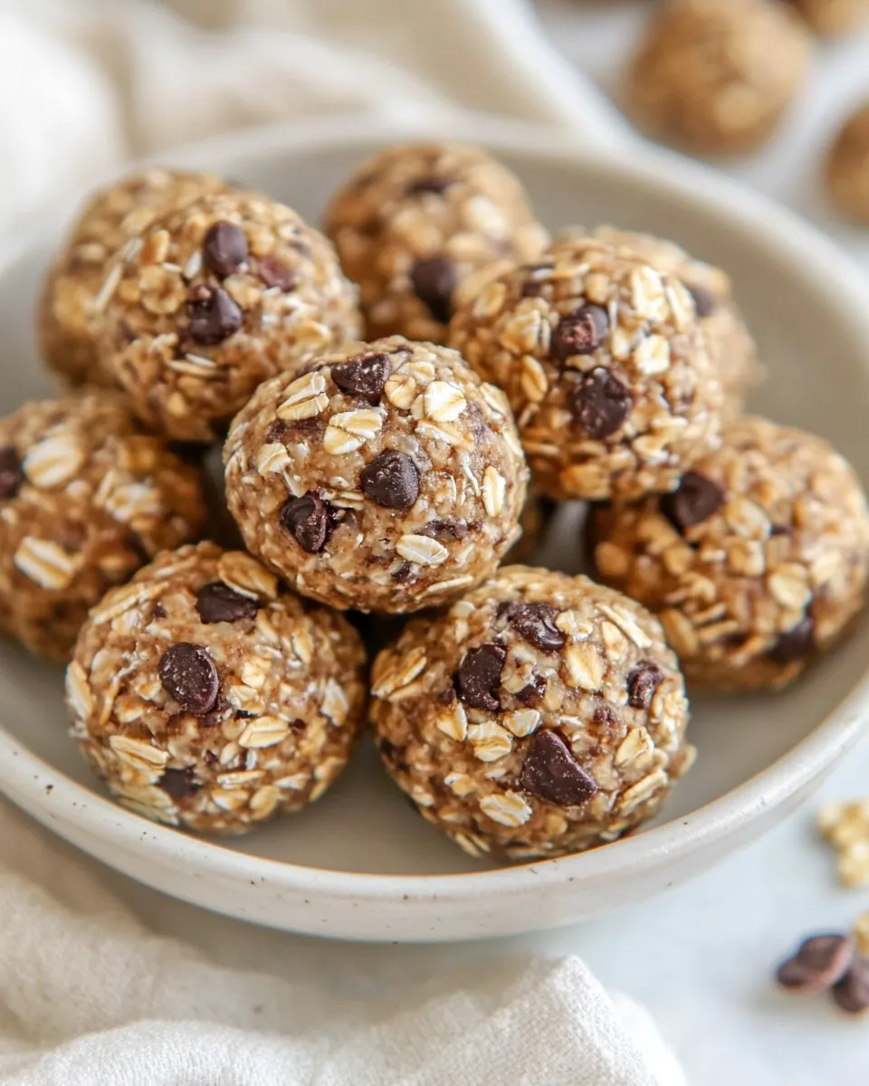 Delicious Oatmeal Protein Balls plate image