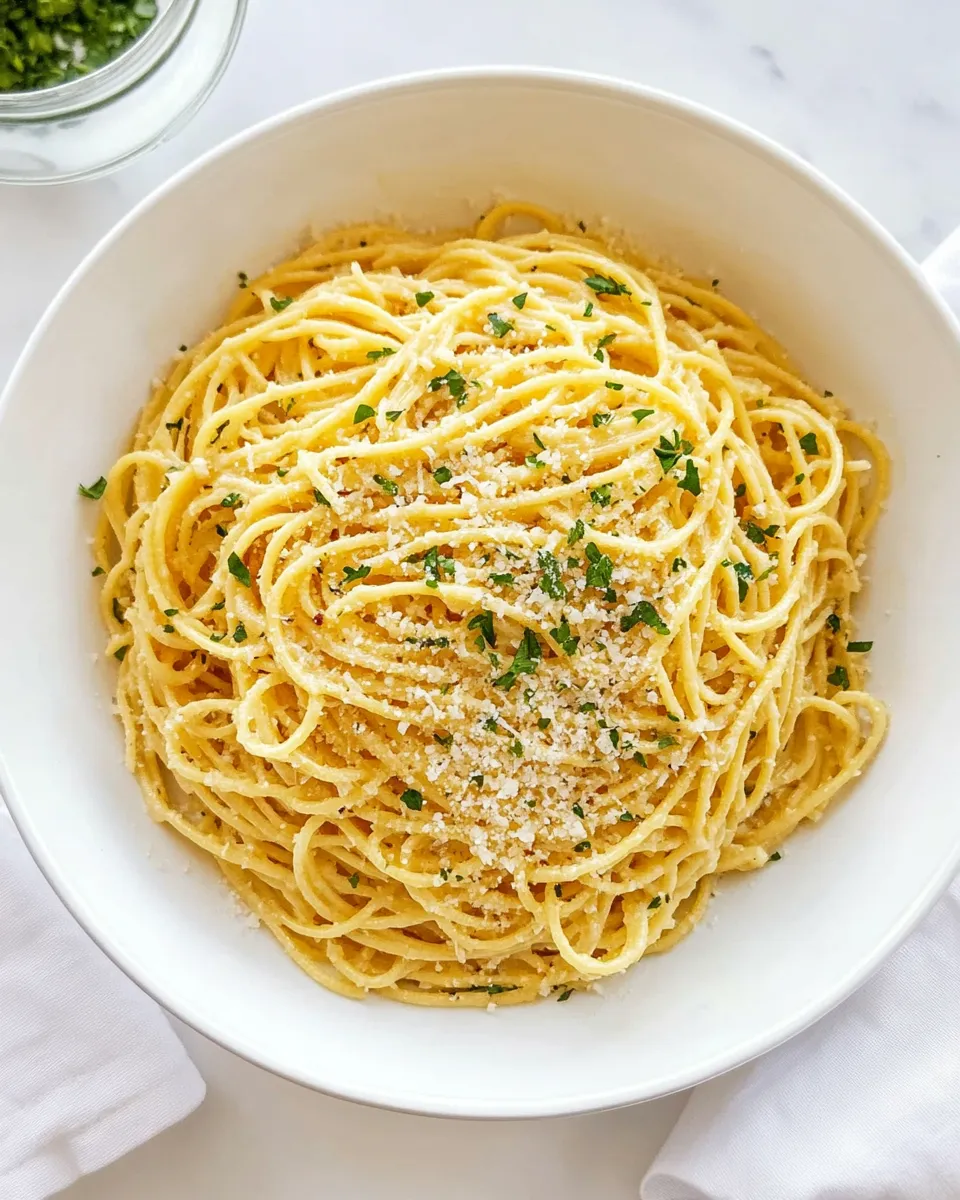 delicious Old Spaghetti Factory Browned Butter and Mizithra Cheese shot
