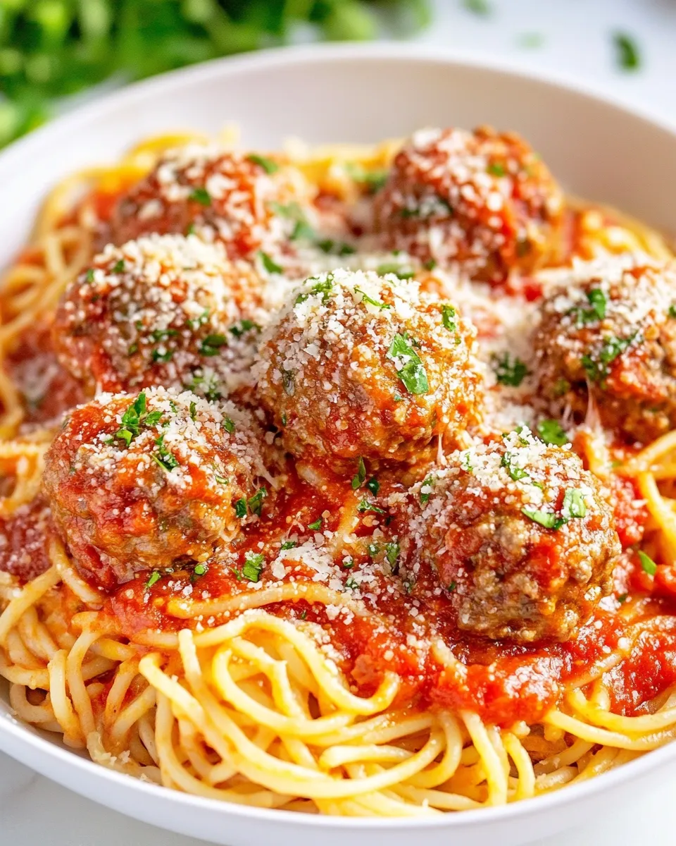 Easy Olive Garden Spaghetti and Meatballs picture