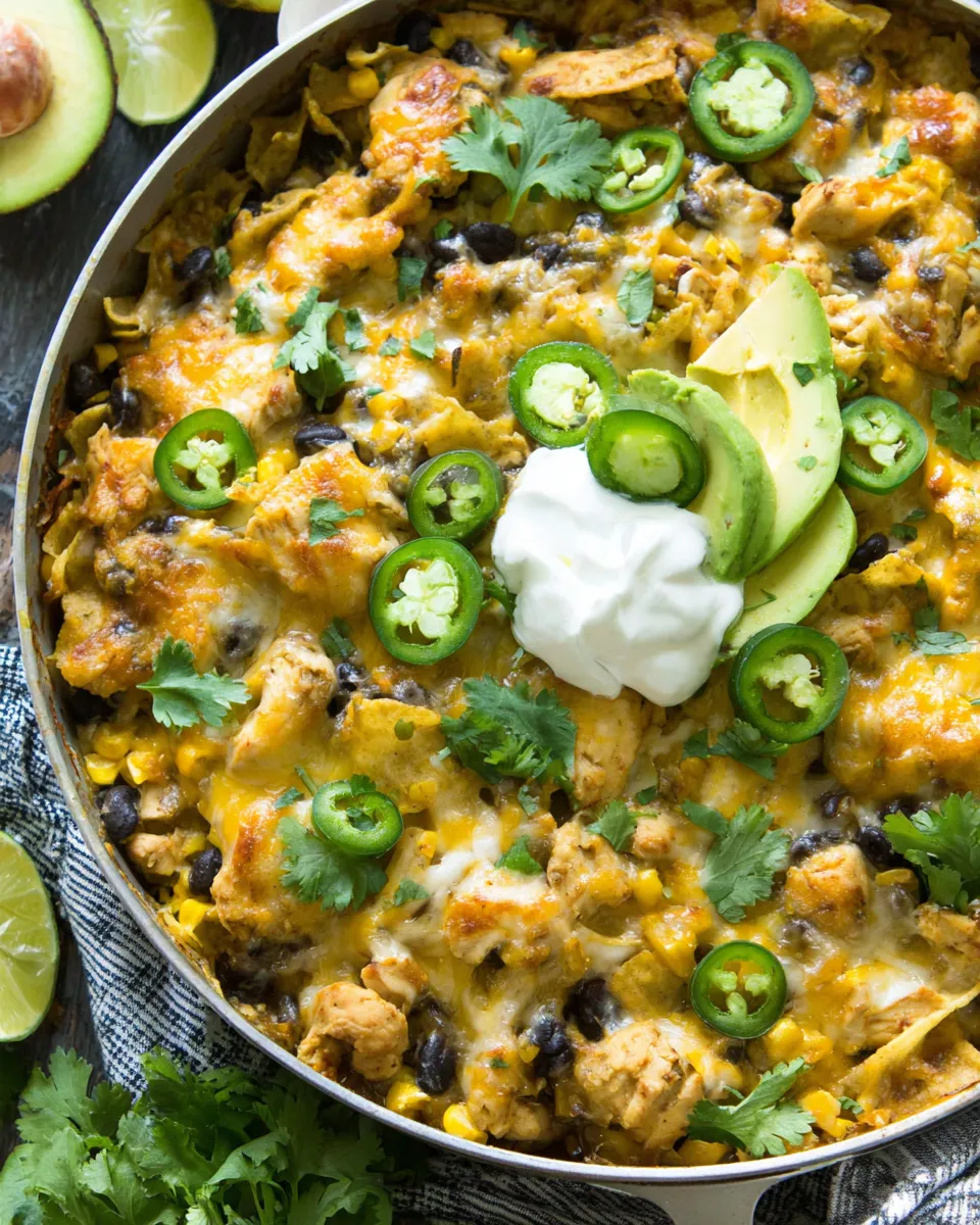 Homemade One-Pan Chicken Tortilla Bake recipe photo