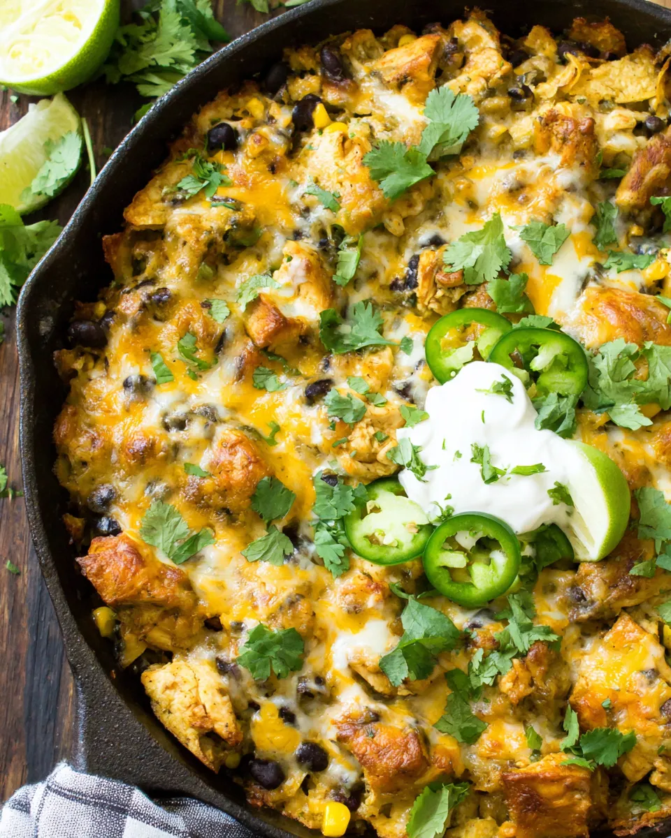 Classic One-Pan Chicken Tortilla Bake dish photo