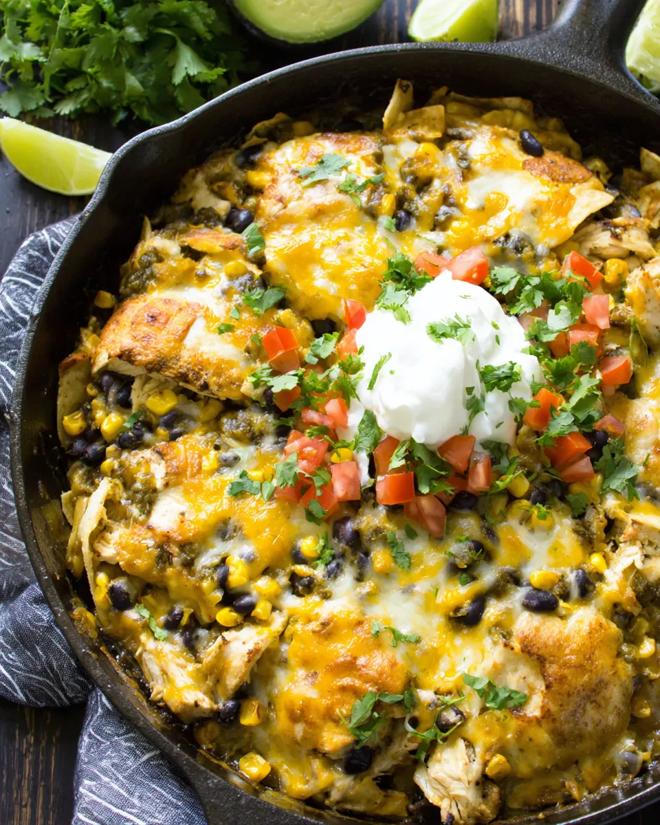 Delicious One-Pan Chicken Tortilla Bake plate image