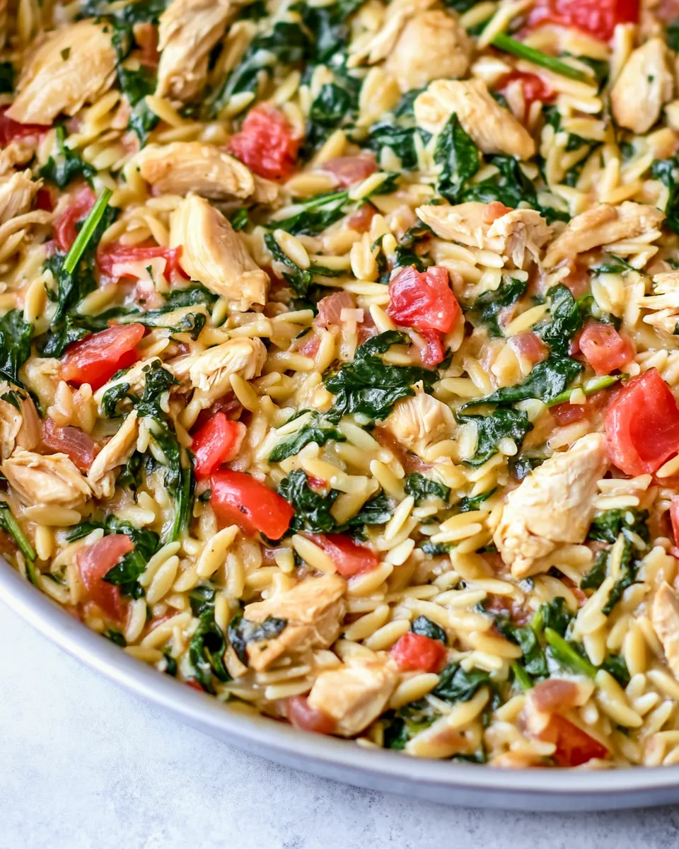 Classic One-Pan Chicken and Spinach Orzo image