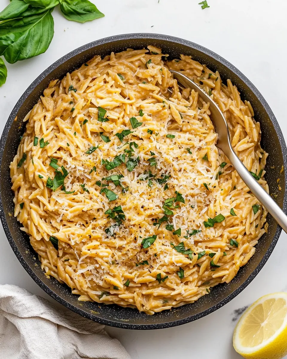 Easy One-Pan Creamy Lemon Orzo picture