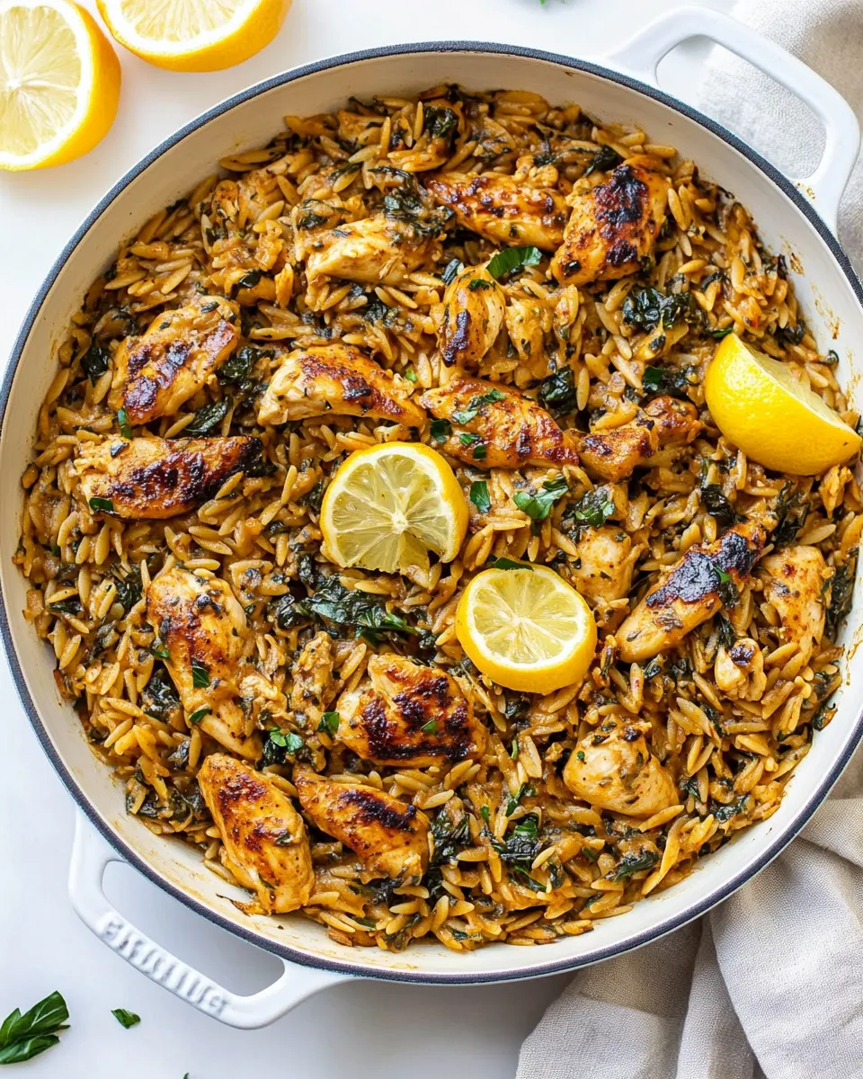 Homemade One-Pan Lemon Chicken Orzo photo