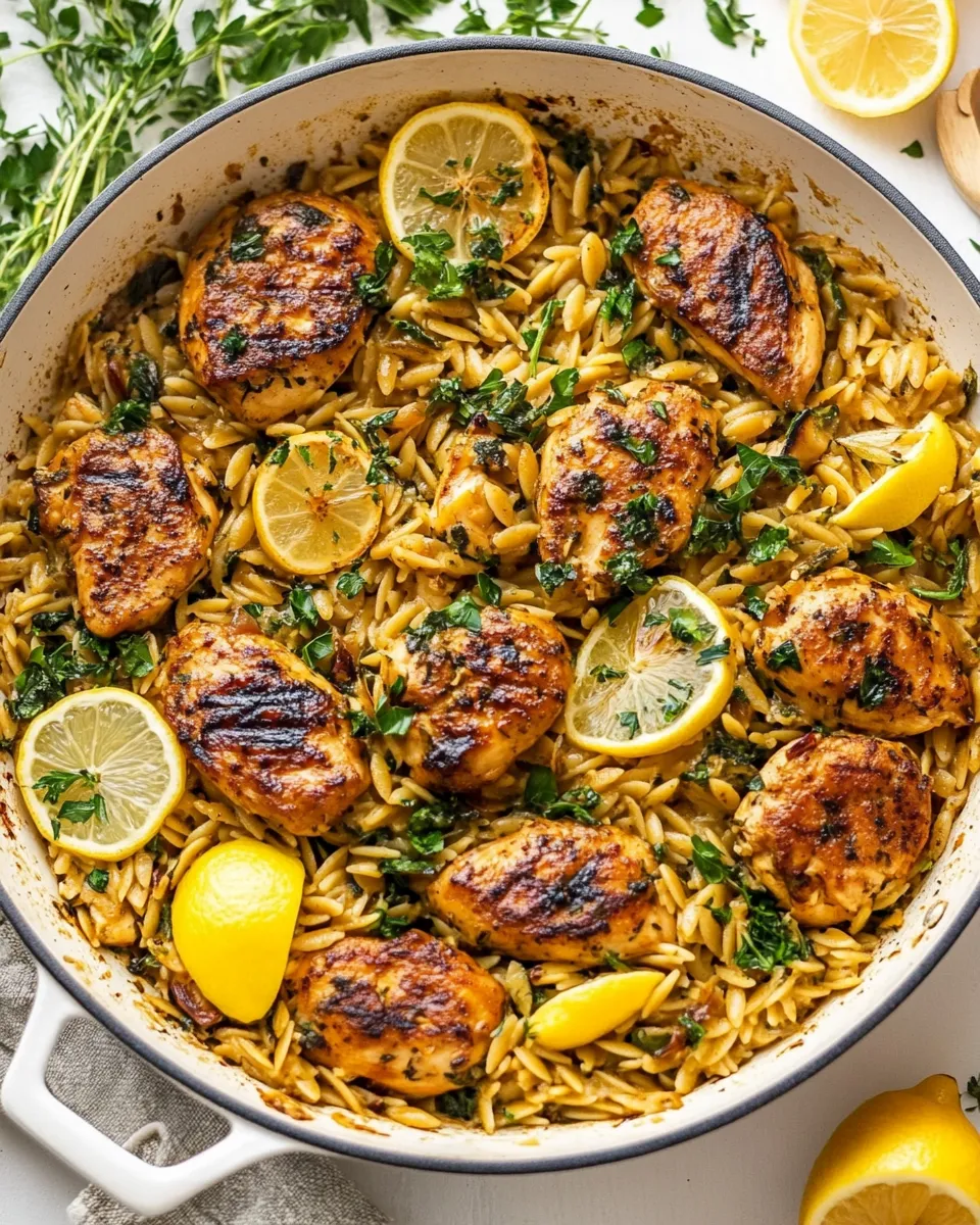 Easy One-Pan Lemon Chicken Orzo recipe photo