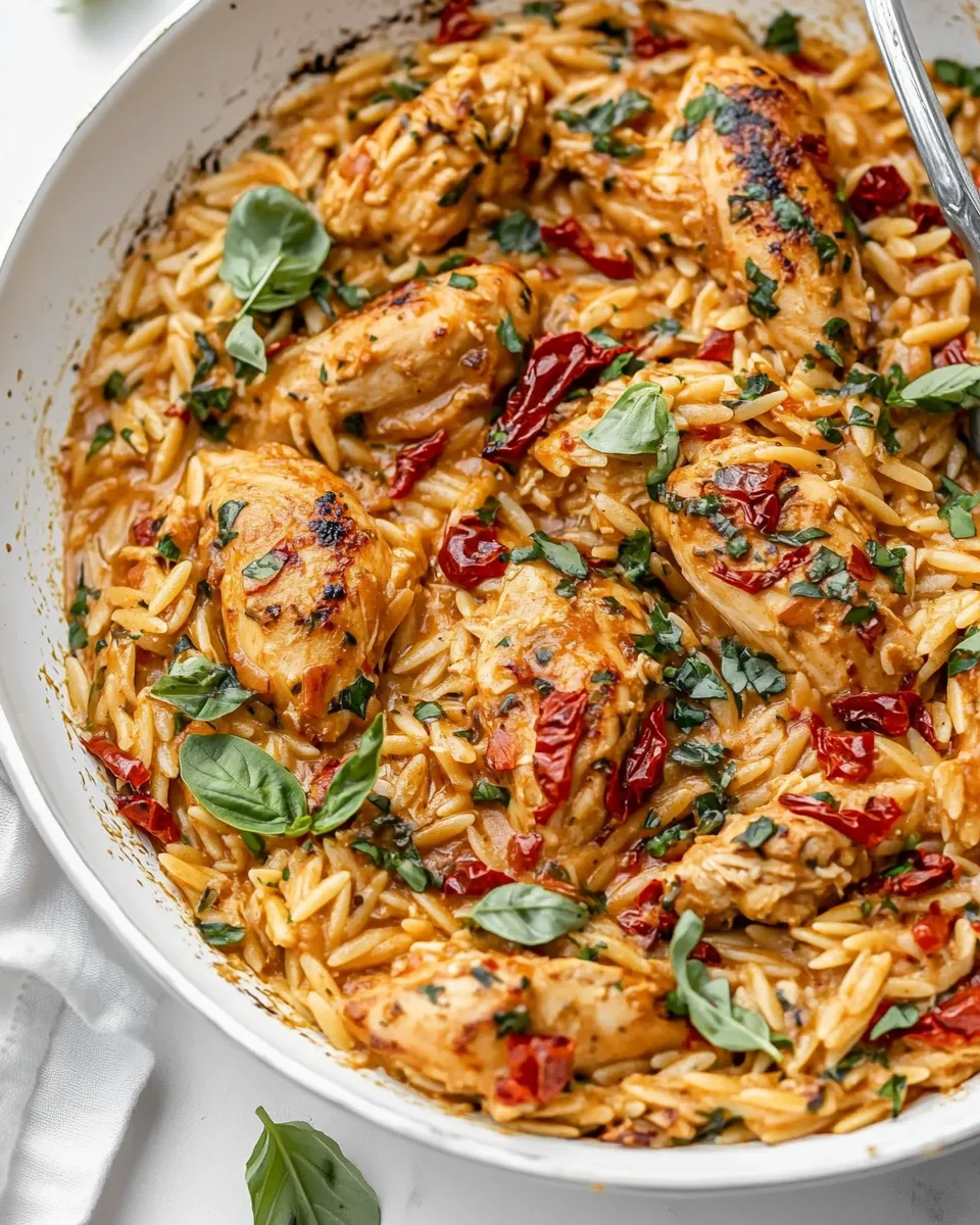 Homemade One-Pan Marry Me Chicken Orzo photo