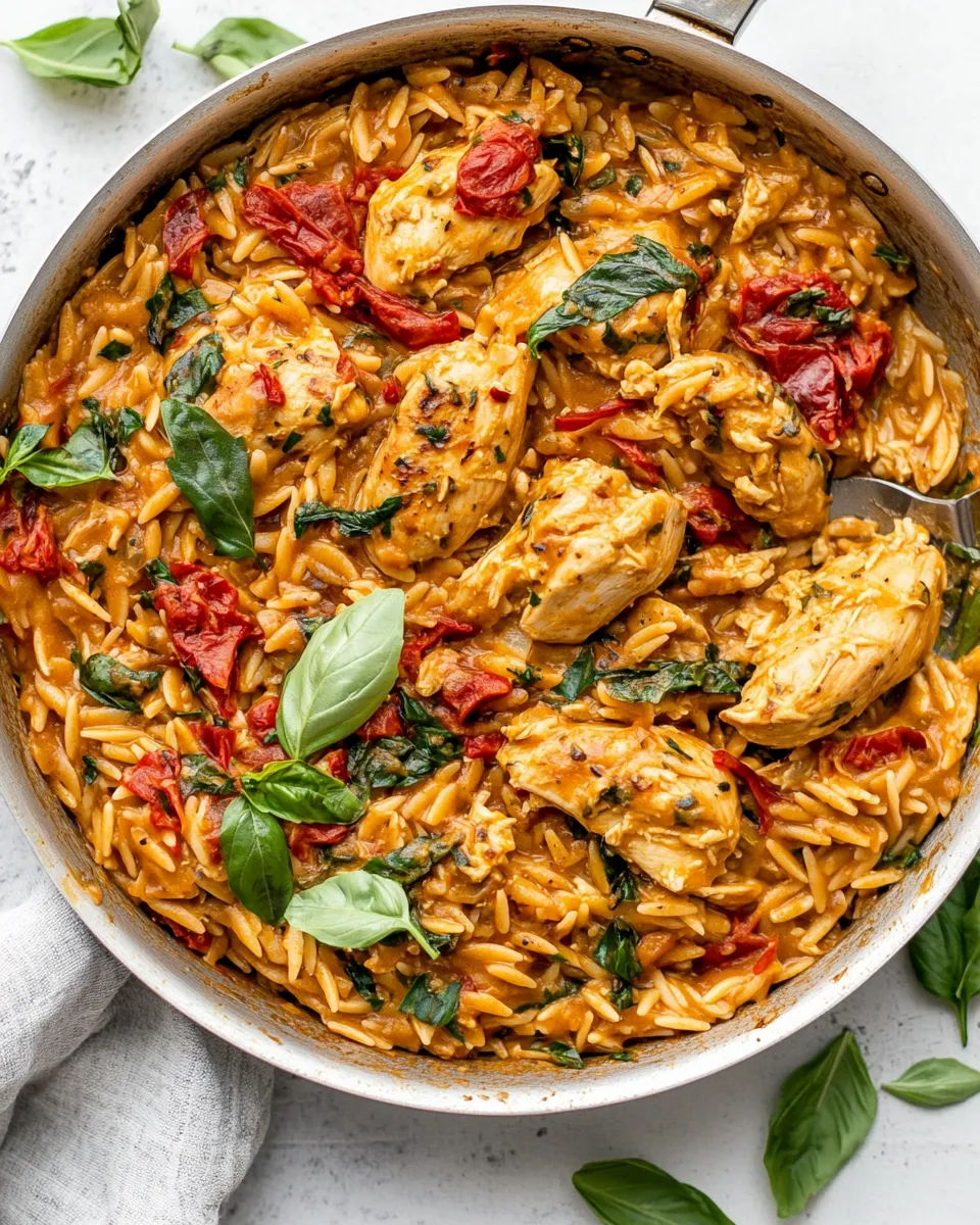 Easy One-Pan Marry Me Chicken Orzo recipe photo