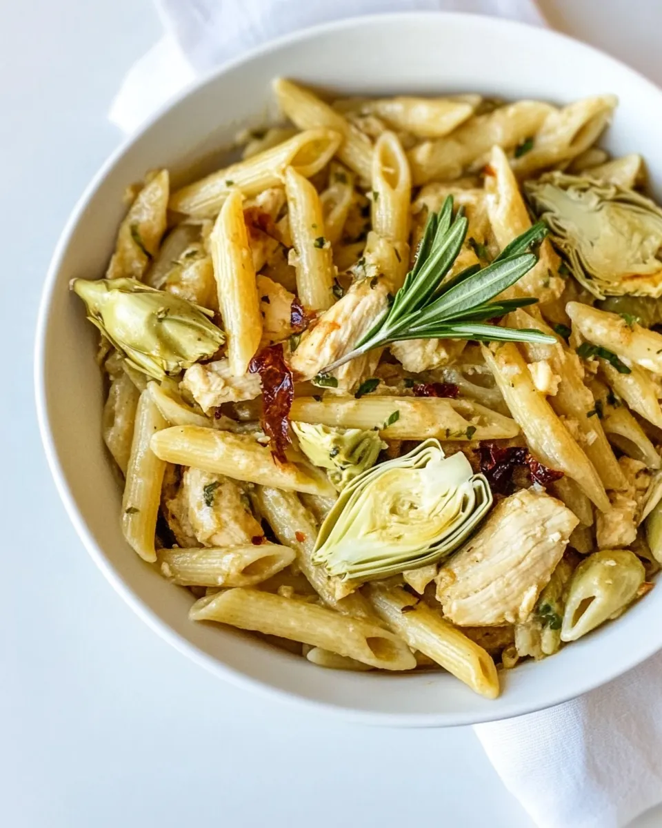 Classic One-Pot Chicken Artichoke Penne image