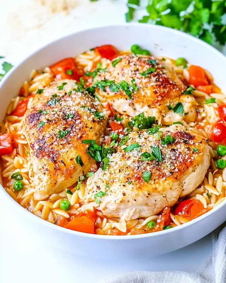 Homemade One-Pot Italian Chicken and Orzo photo