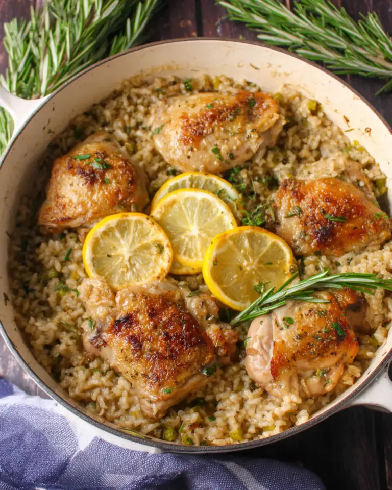 Homemade One-Pot Lemon Garlic Rosemary Chicken and Rice recipe photo