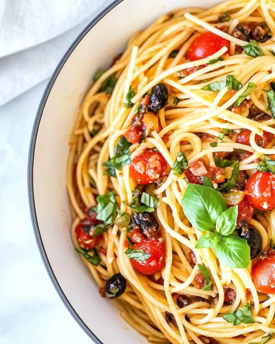 Classic One-Pot Spaghetti Puttanesca image