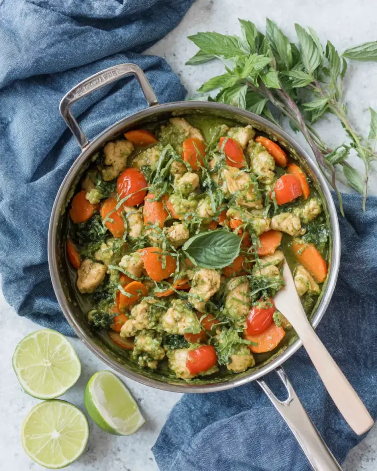 Homemade One-Skillet Chicken Green Curry with Rice photo