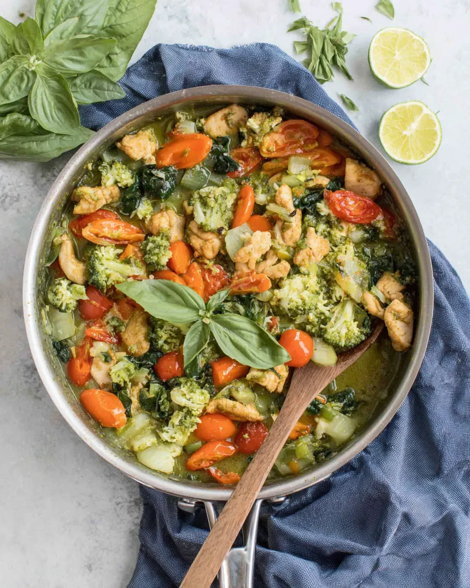 Classic One-Skillet Chicken Green Curry with Rice image