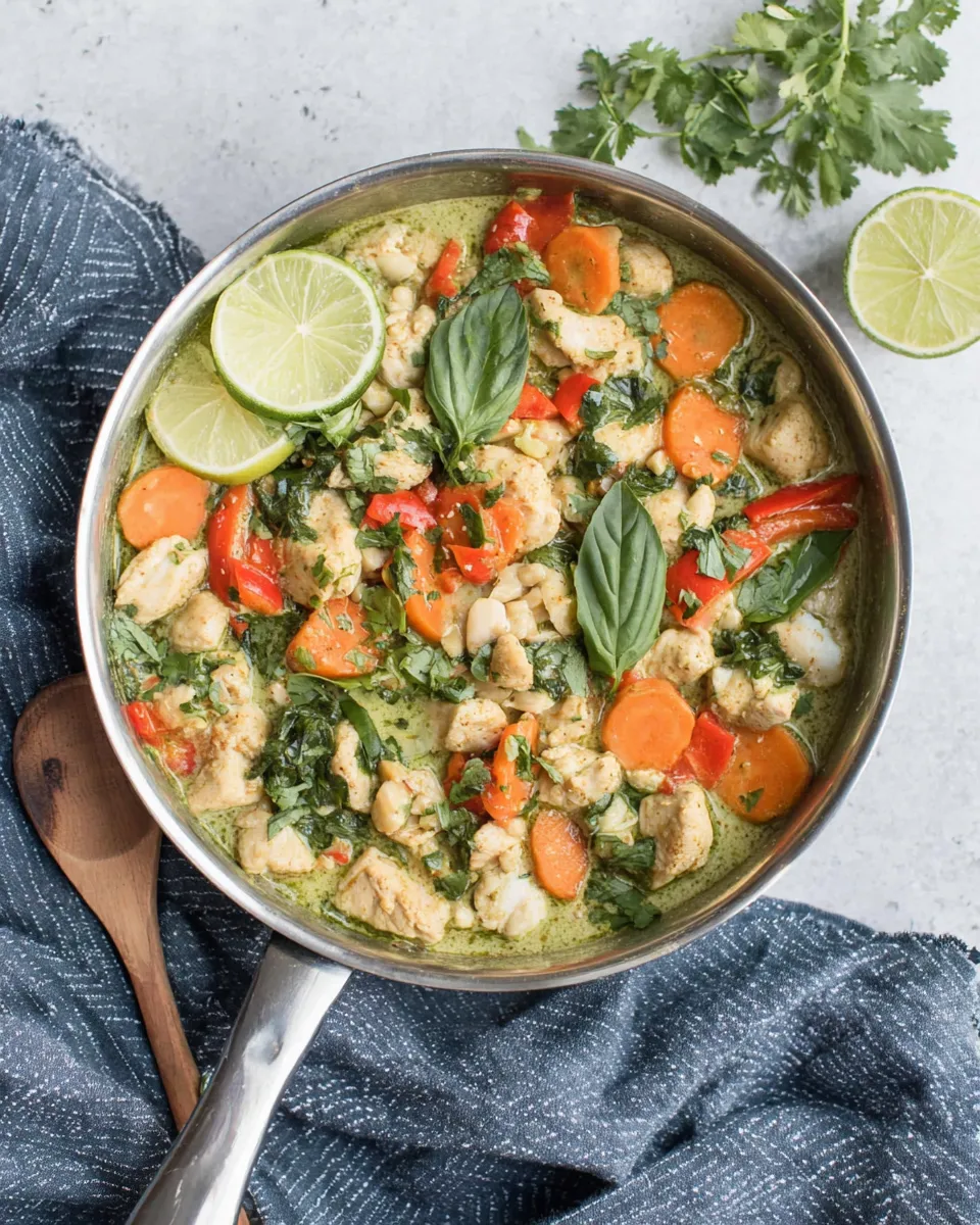 Delicious One-Skillet Chicken Green Curry with Rice dish photo