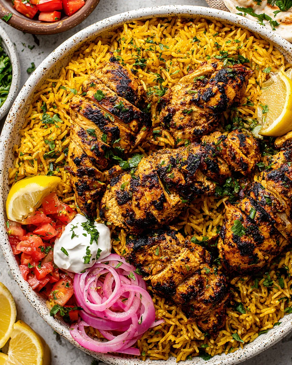 Easy One Pan Chicken Shawarma and Rice food shot