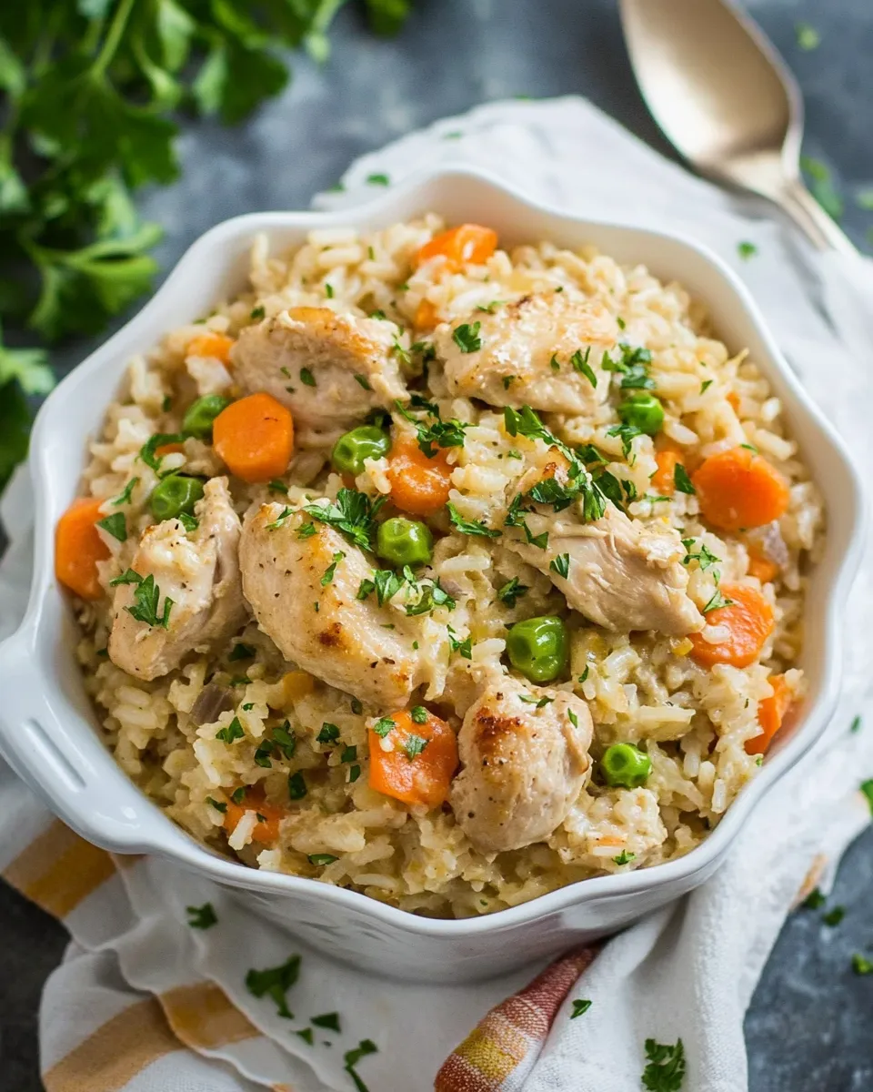 Easy One Pan Creamy Chicken and Rice recipe photo