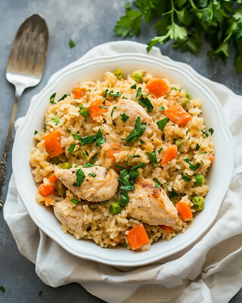 Delicious One Pan Creamy Chicken and Rice dish photo