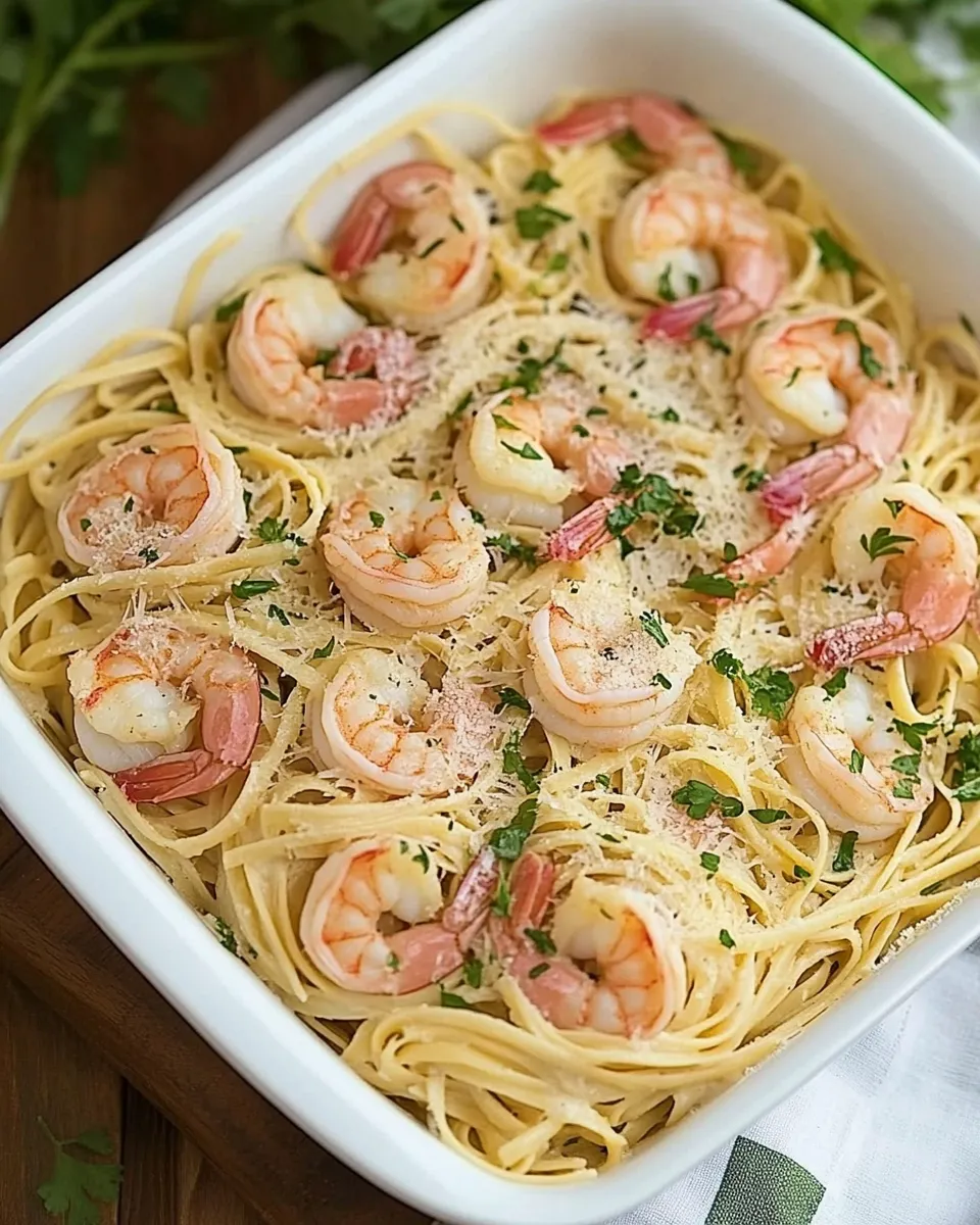classic One Pan Creamy Parmesan Linguine with Shrimp image