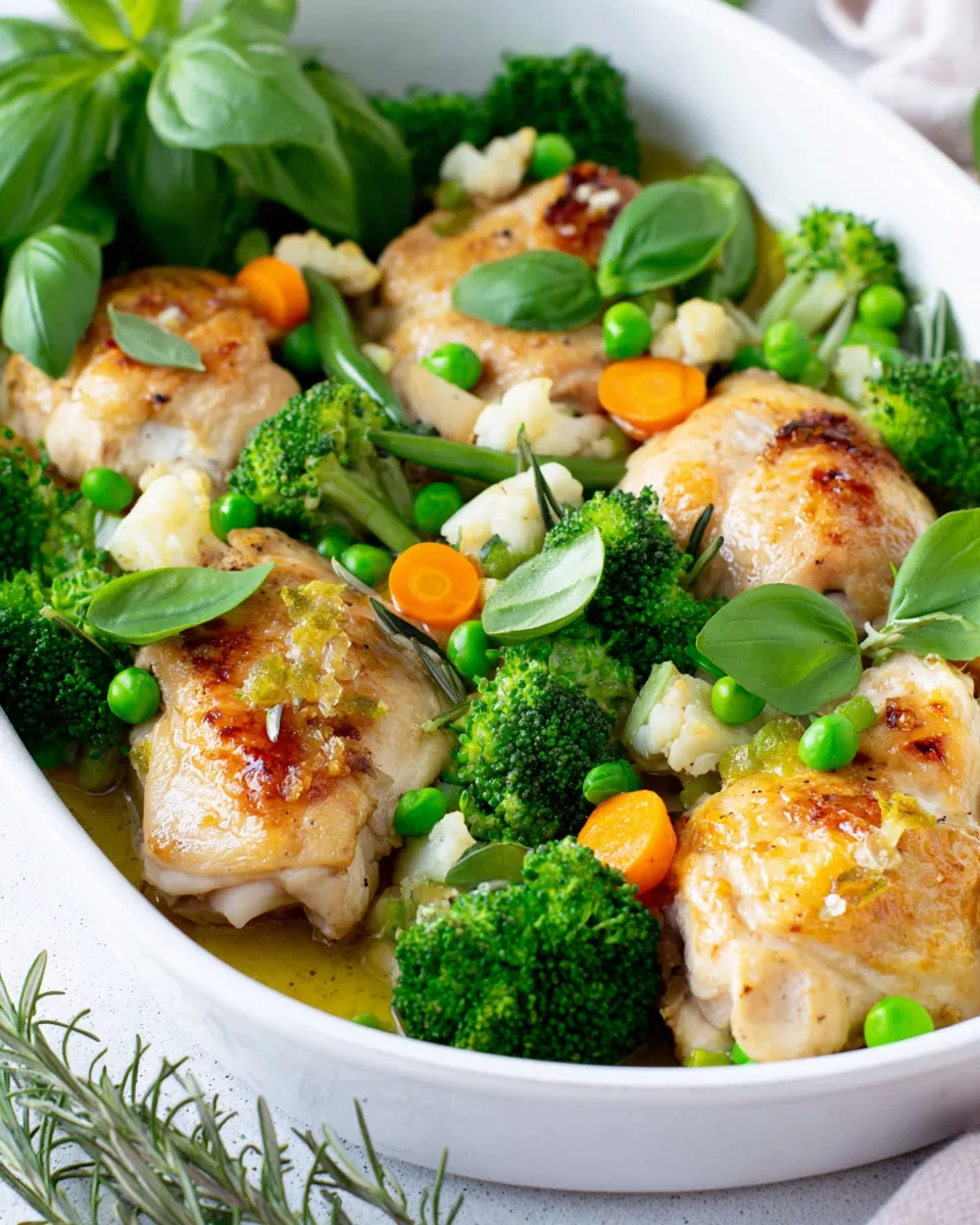 Classic One Pan Garlic Chicken and Veggies recipe photo