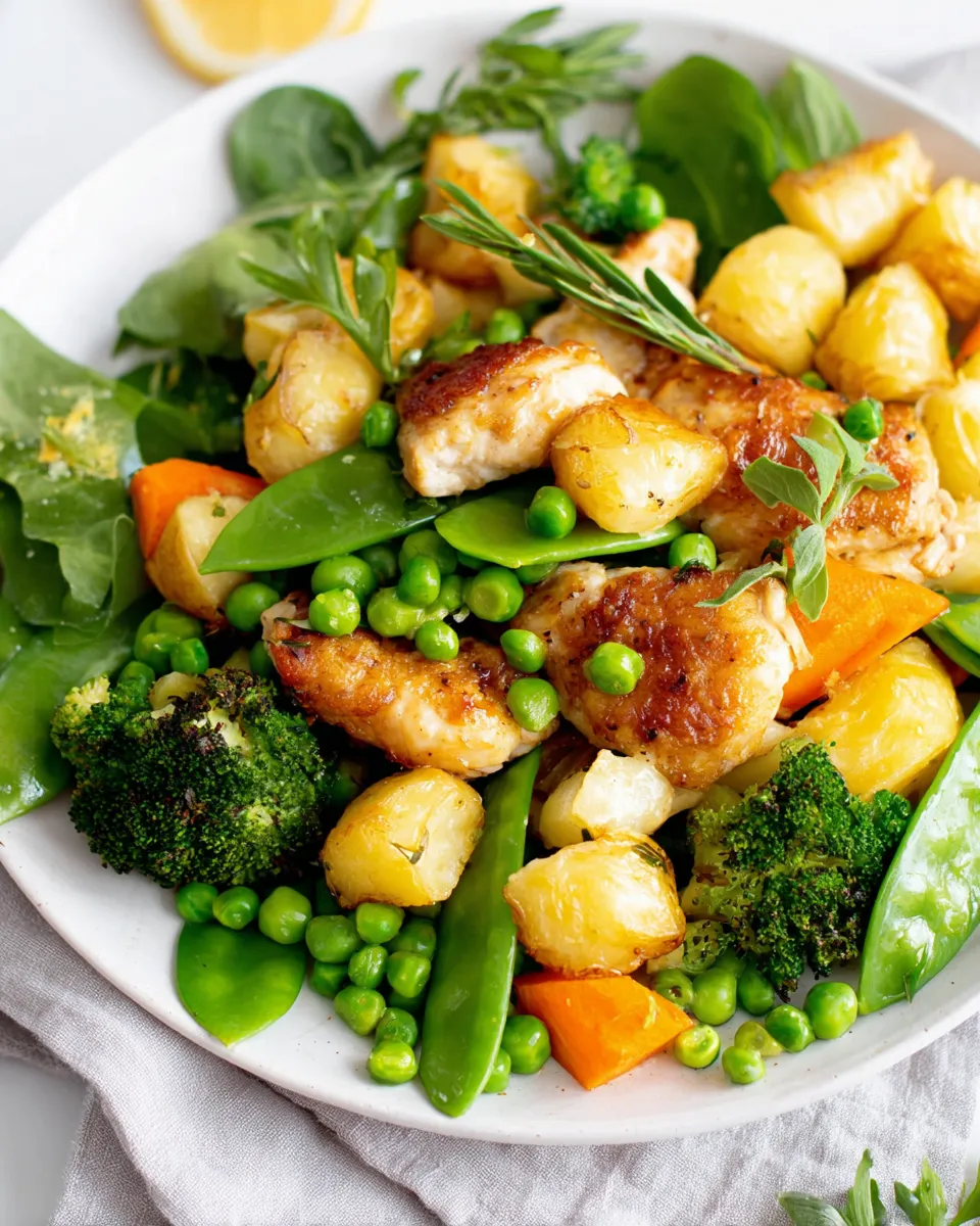 Easy One Pan Garlic Chicken and Veggies dish photo