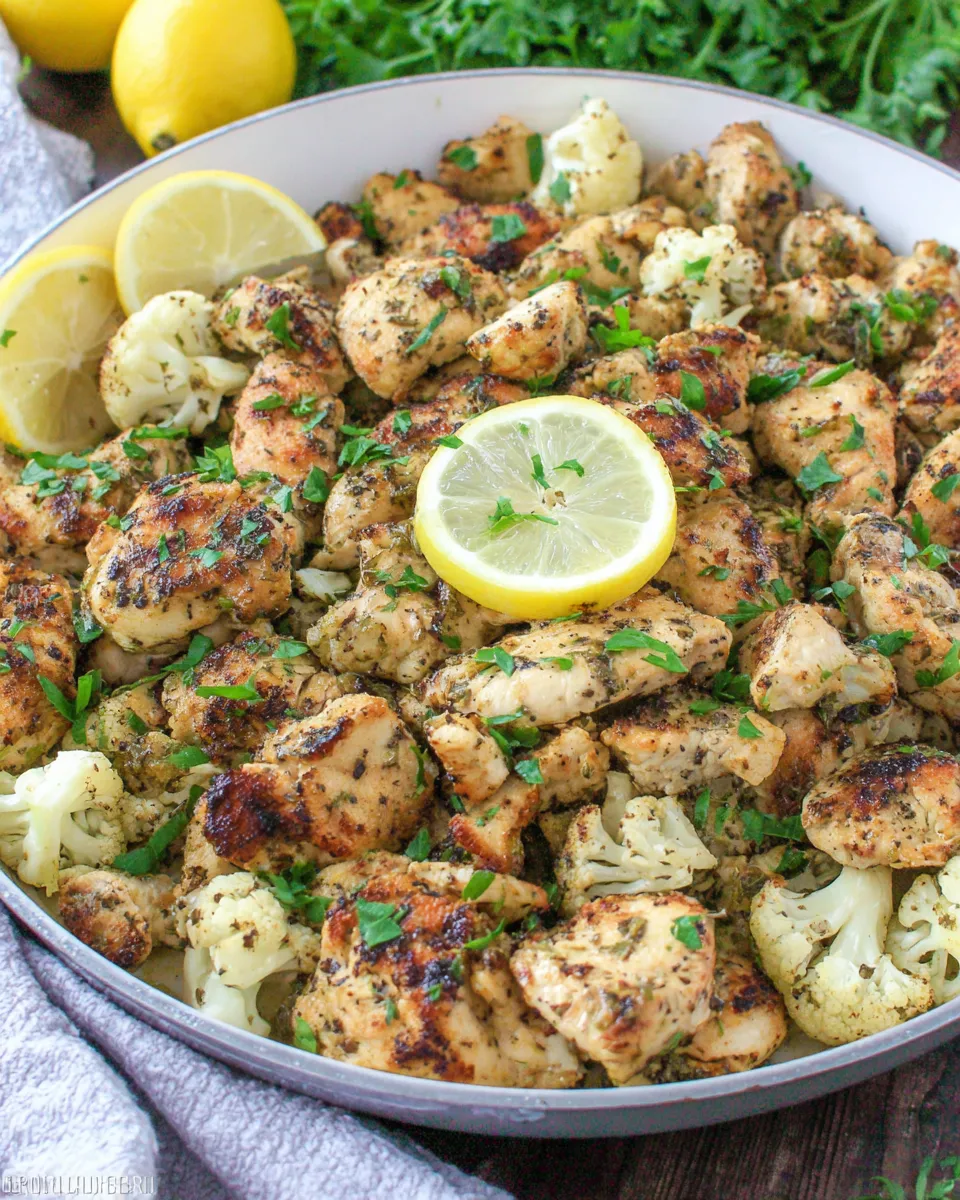 Delicious One Pan Greek Chicken and Cauliflower dish photo