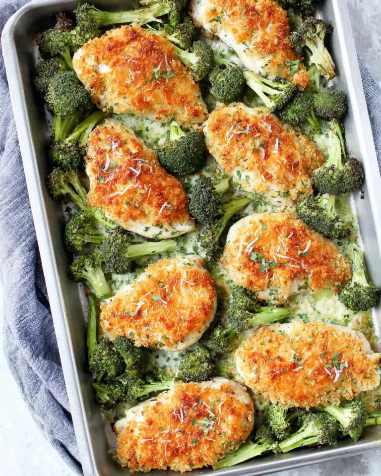 Homemade One Pan Parmesan-Crusted Chicken with Broccoli recipe photo