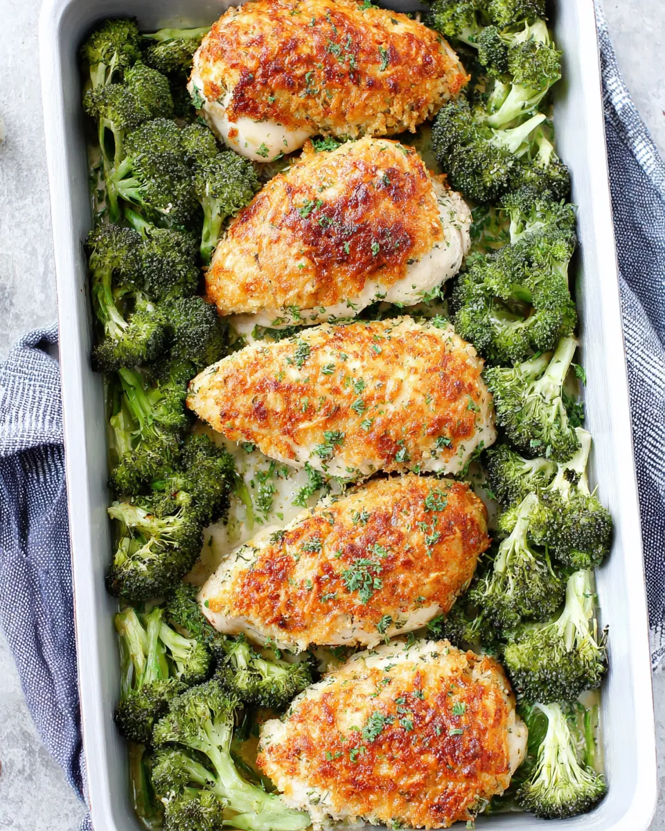 Classic One Pan Parmesan-Crusted Chicken with Broccoli dish photo