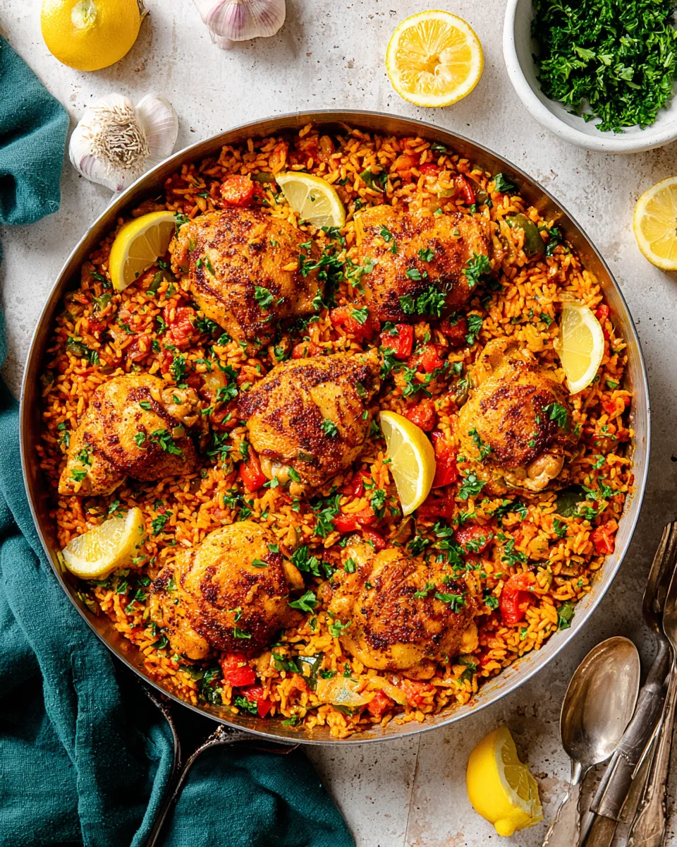Classic One Pan Spanish Chicken and Rice dish photo