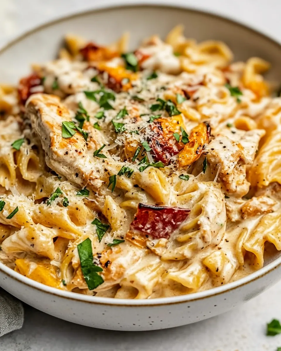 easy One Pot Cajun Ranch Chicken Pasta. photo