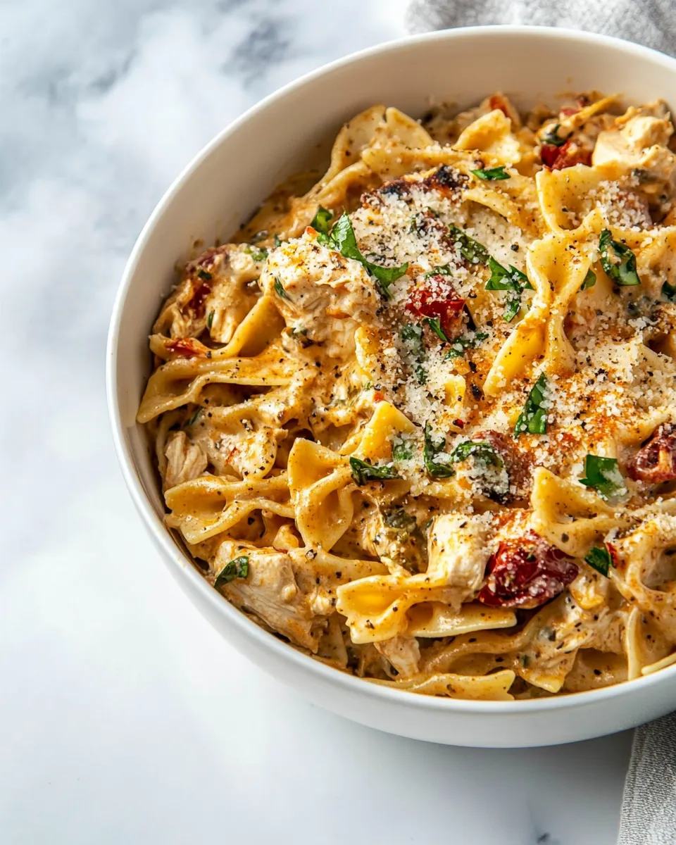 delicious One Pot Cajun Ranch Chicken Pasta. dish photo