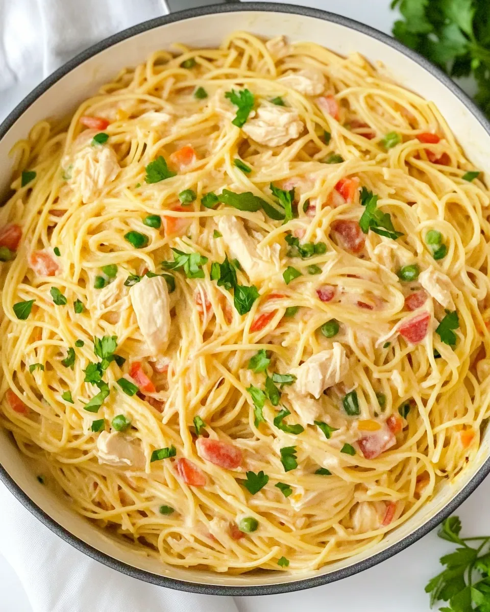 Homemade One Pot Chicken Spaghetti photo